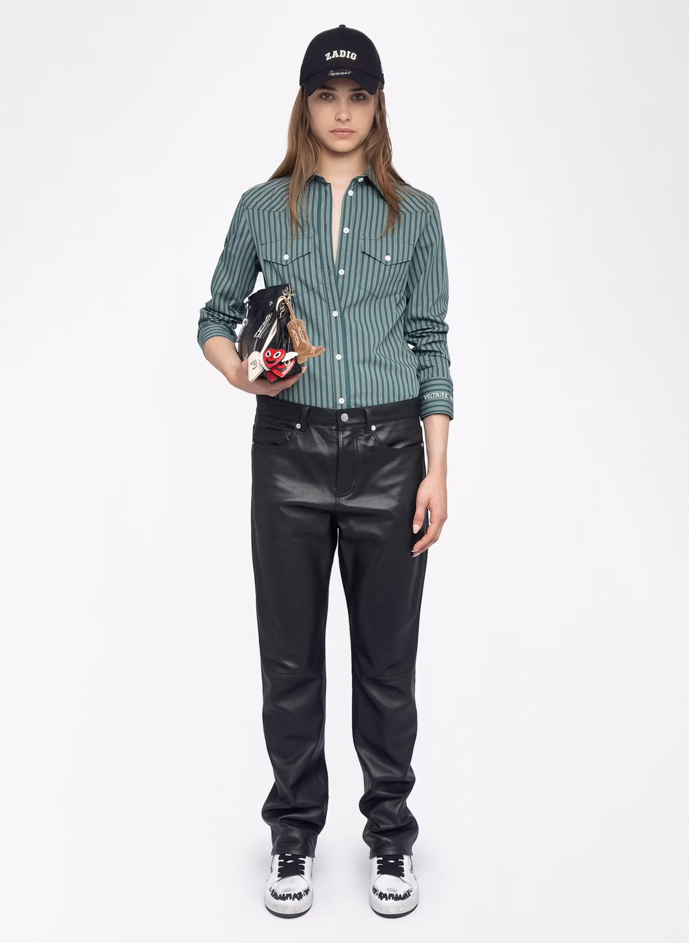 Chemise col classique en coton thelma ZADIG&VOLTAIRE Vert