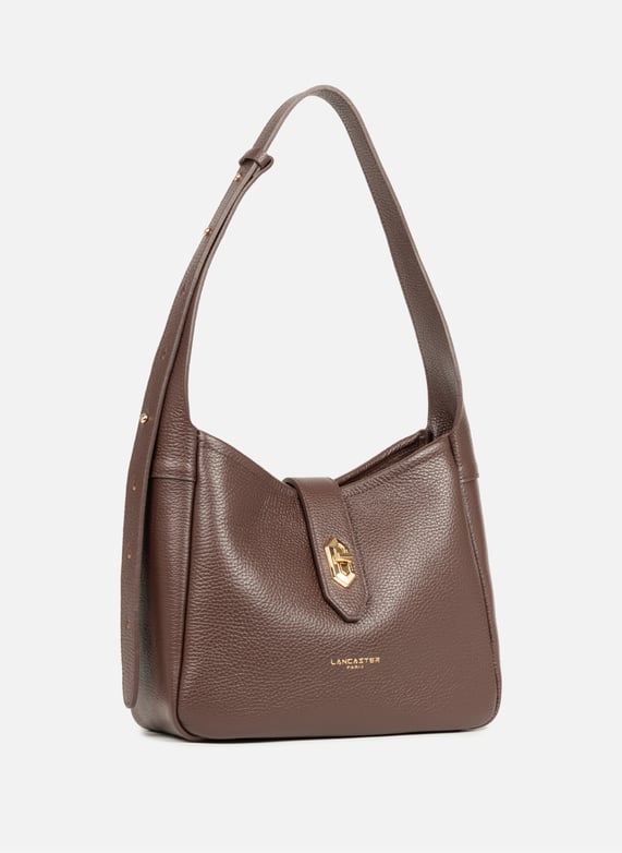 Petit sac seau - top double | Marron by LANCASTER Petit sac seau - top double Marron