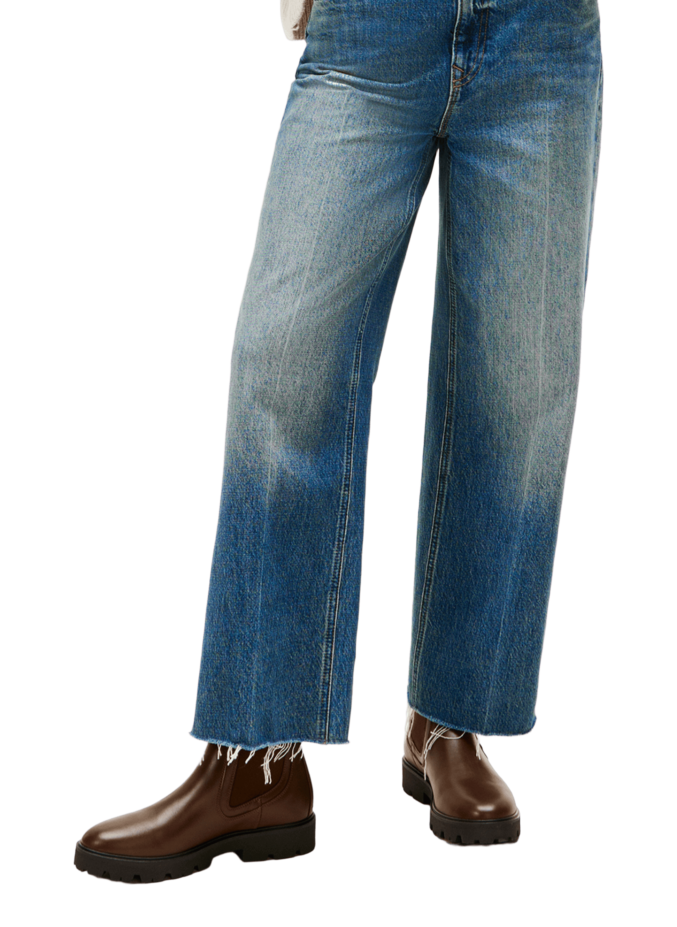 Grooved leather ankle boots TOMMY HILFIGER Brown