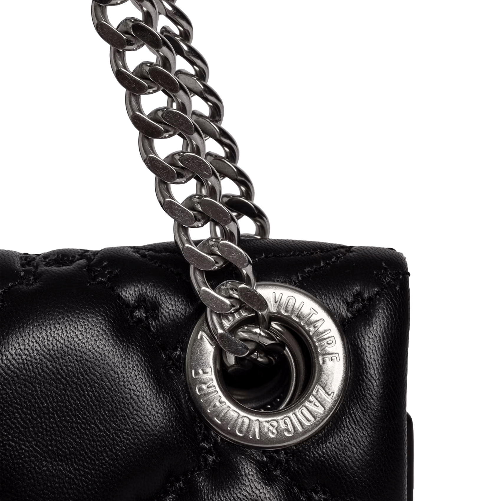 Pochette matelassée en cuir rock ii ZADIG&VOLTAIRE Noir