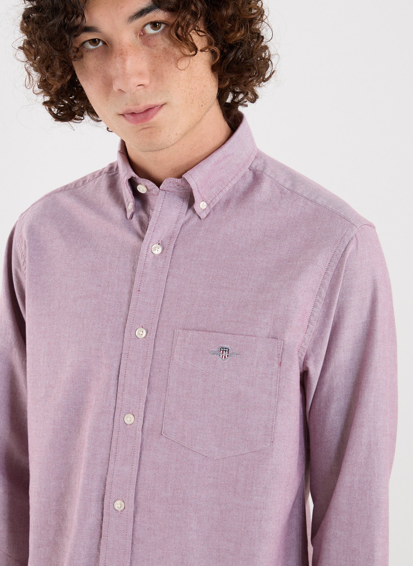 Chemise droite en coton  GANT Rouge