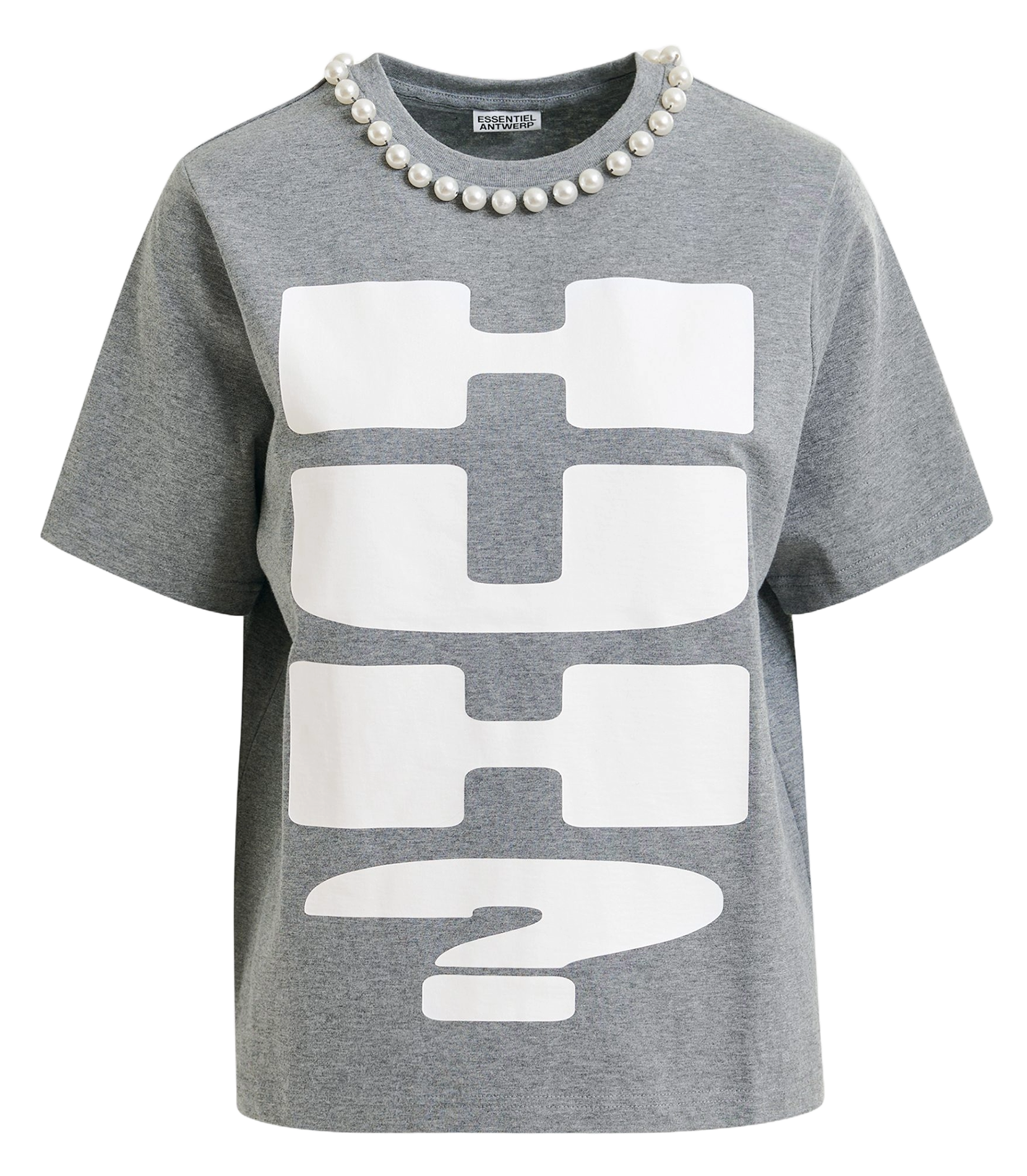 Tee-shirt col rond en coton isos ESSENTIEL ANTWERP Gris