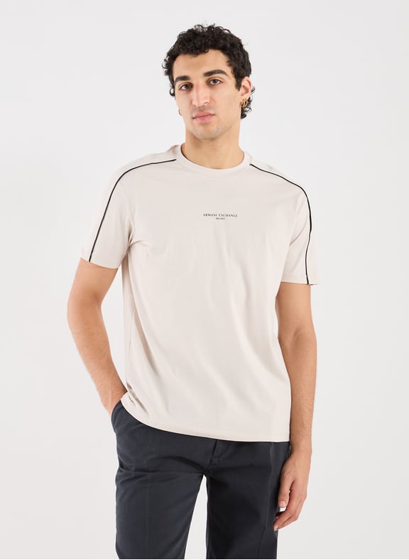 Classic Cotton T-Shirt Brown by ARMANI EXCHANGE ARMANI EXCHANGE Classic Cotton T-Shirt Brown
