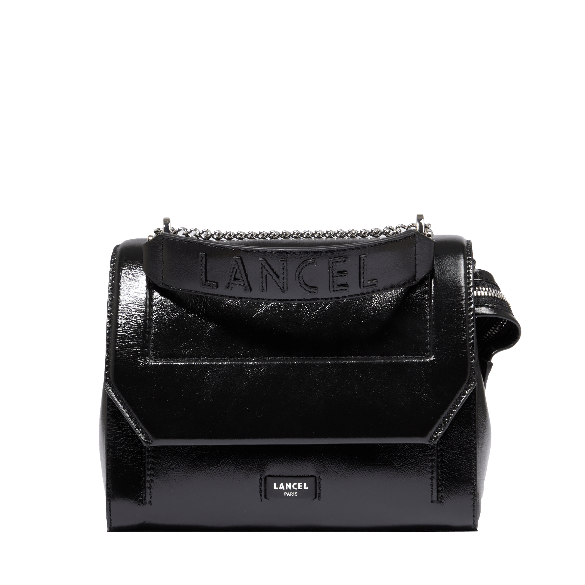 LANCEL Sac rabat m ninon de lancel en cuir Noir