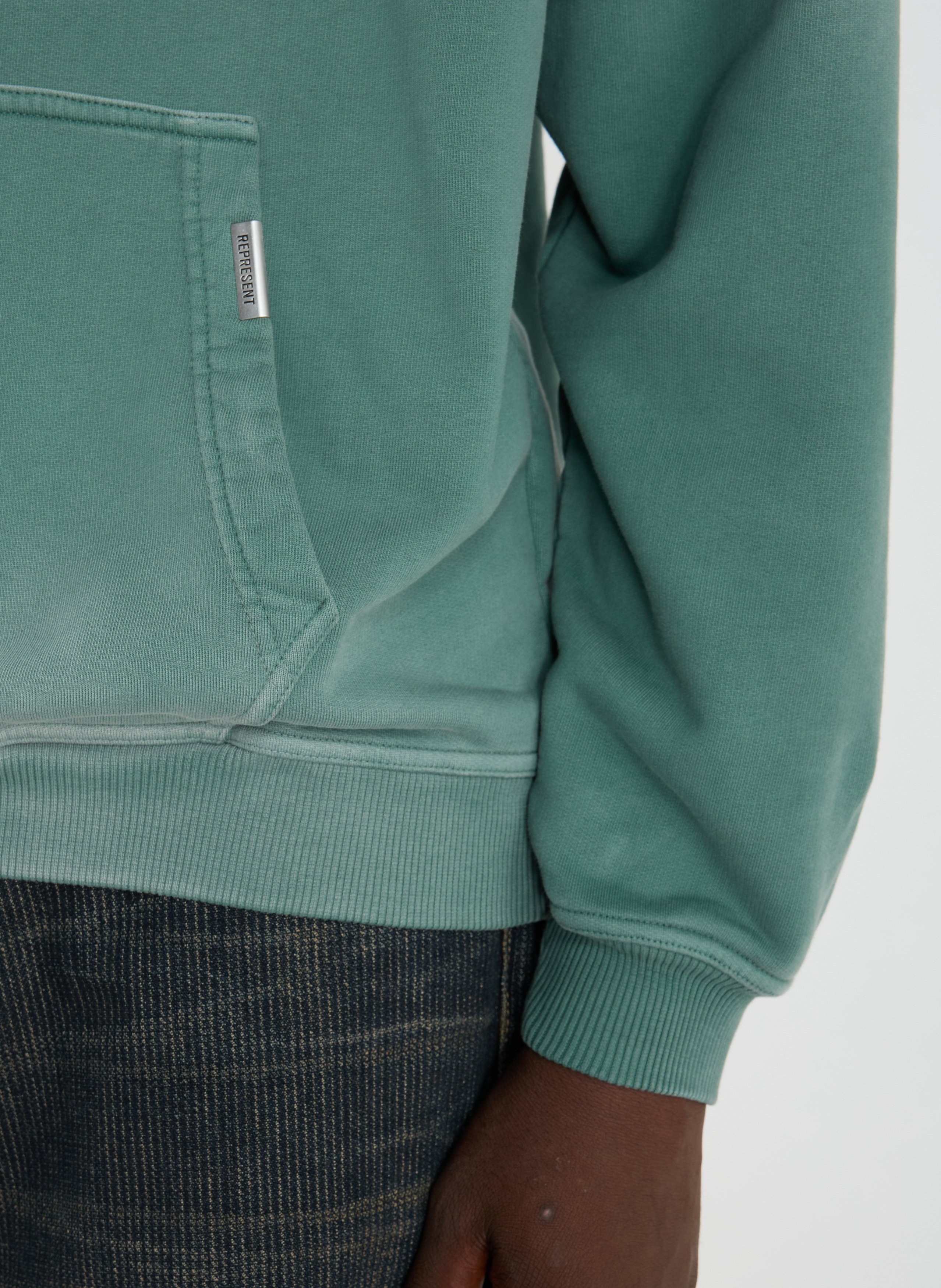 Sweatshirt à capuche en coton REPRESENT Vert