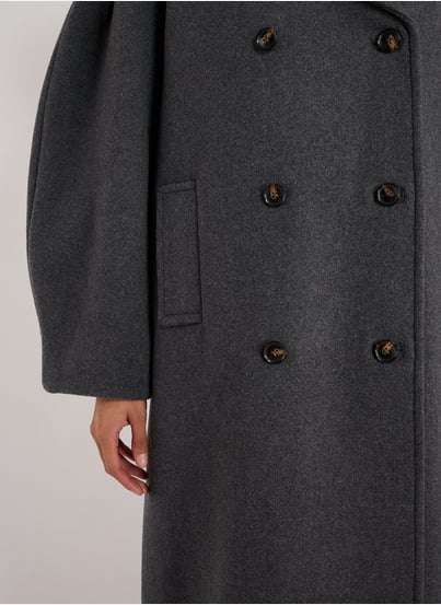 Oversized long woolen peacoat GANNI Oversized long woolen peacoat GANNI