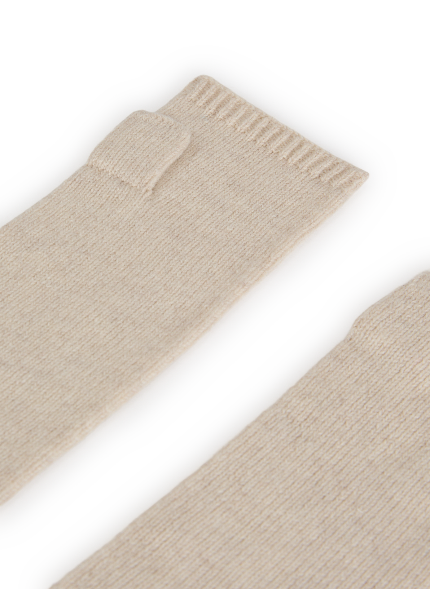 Mitaines côtelées en cachemire SAISON 1865 Beige