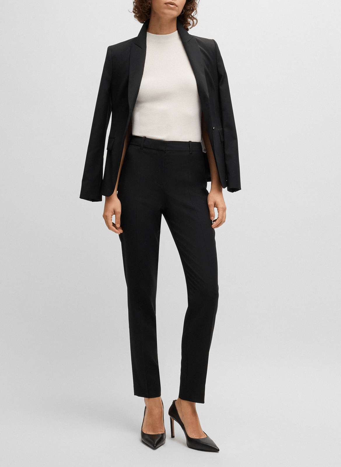 Tee-shirt côtelé sans manches à bords-côtes BOSS Beige