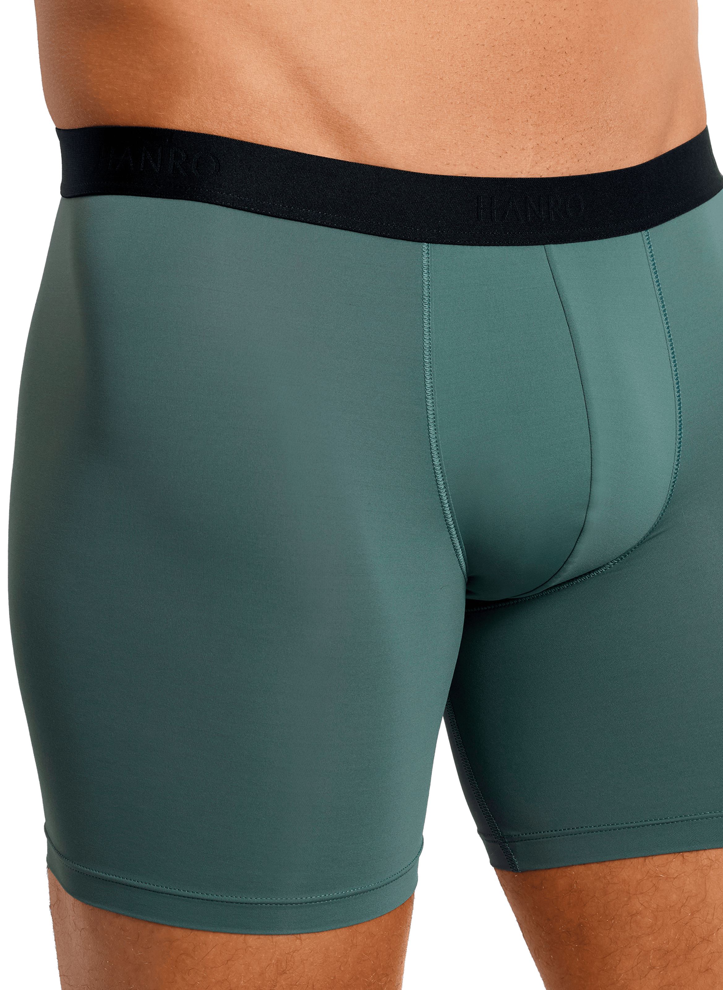 Boxer uni à ceinture contrastée HANRO Kaki