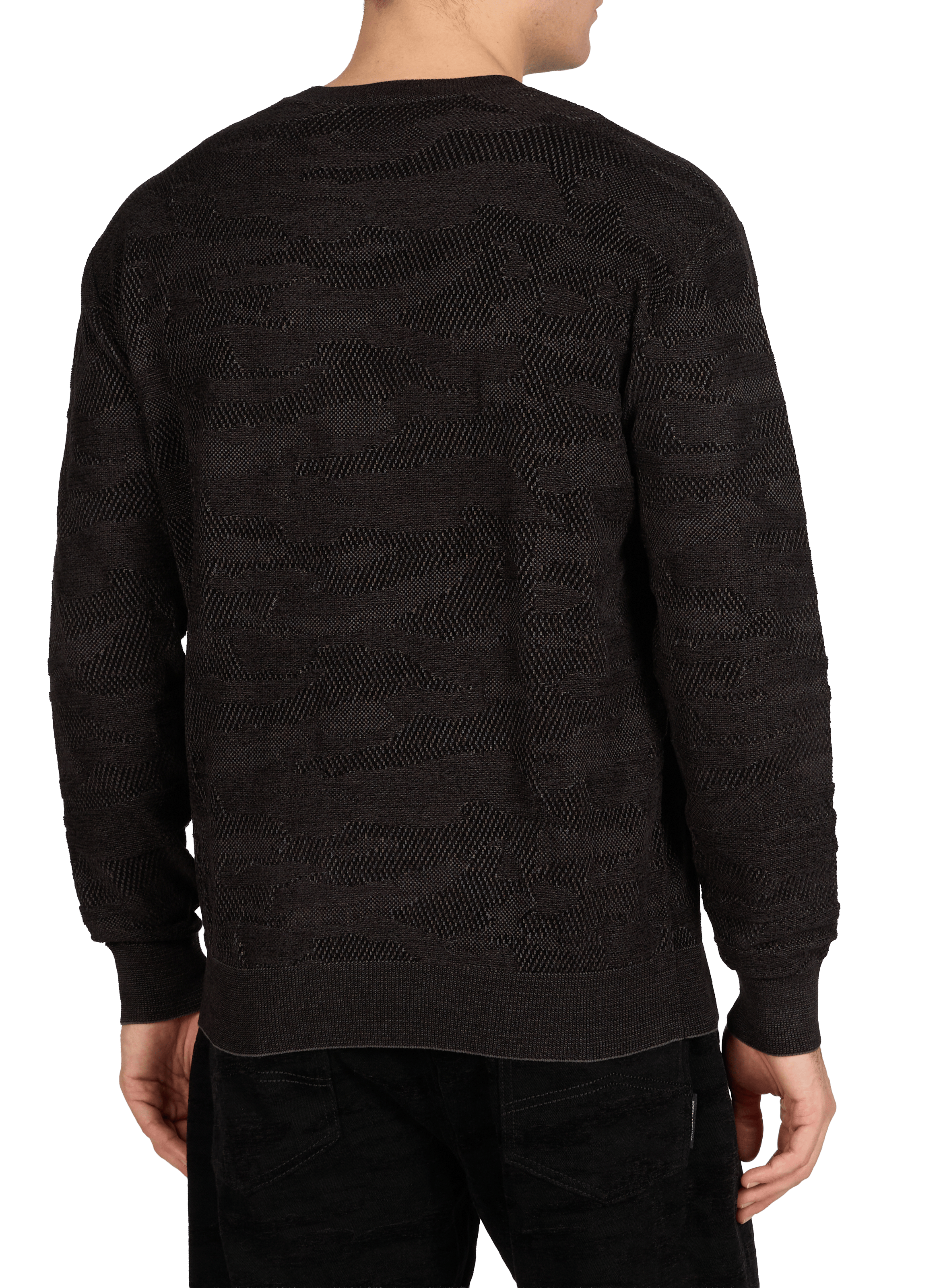 Pull ample à col rond ARMANI EXCHANGE Noir