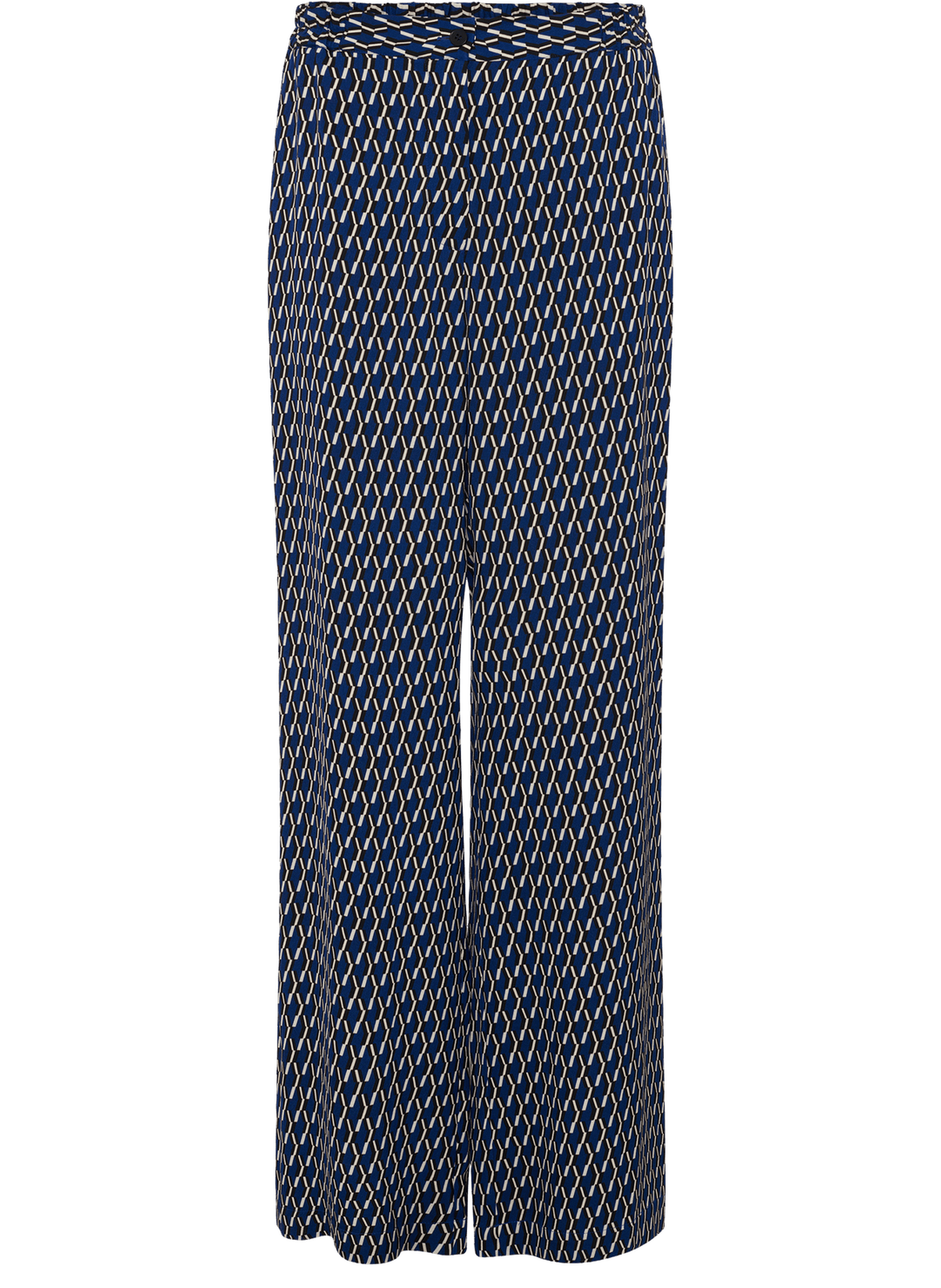 Pantalon fluide à imprimé graphique - ANDRA GERARD DAREL Bleu