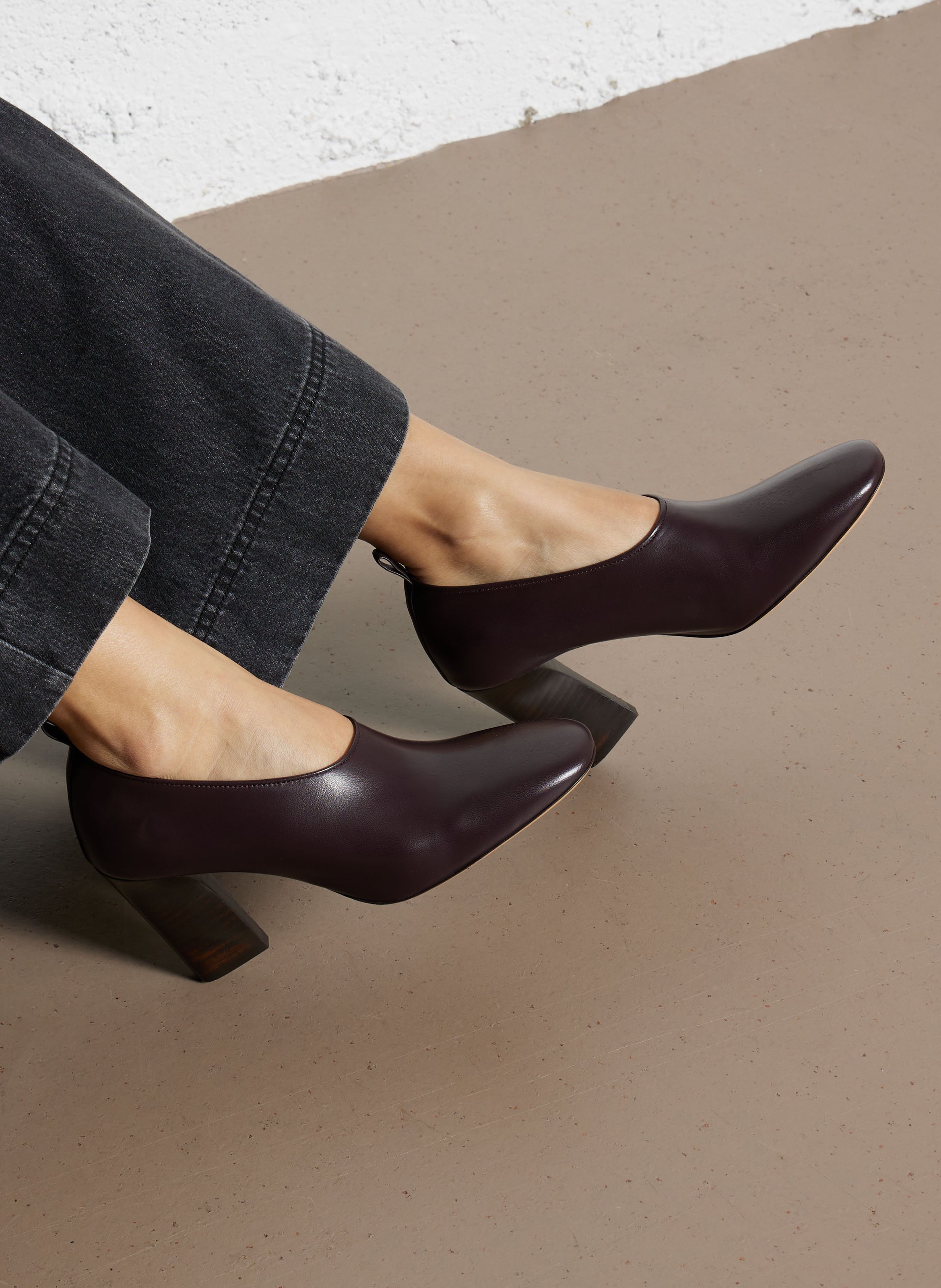 Escarpins en cuir Thea SOEUR Rouge