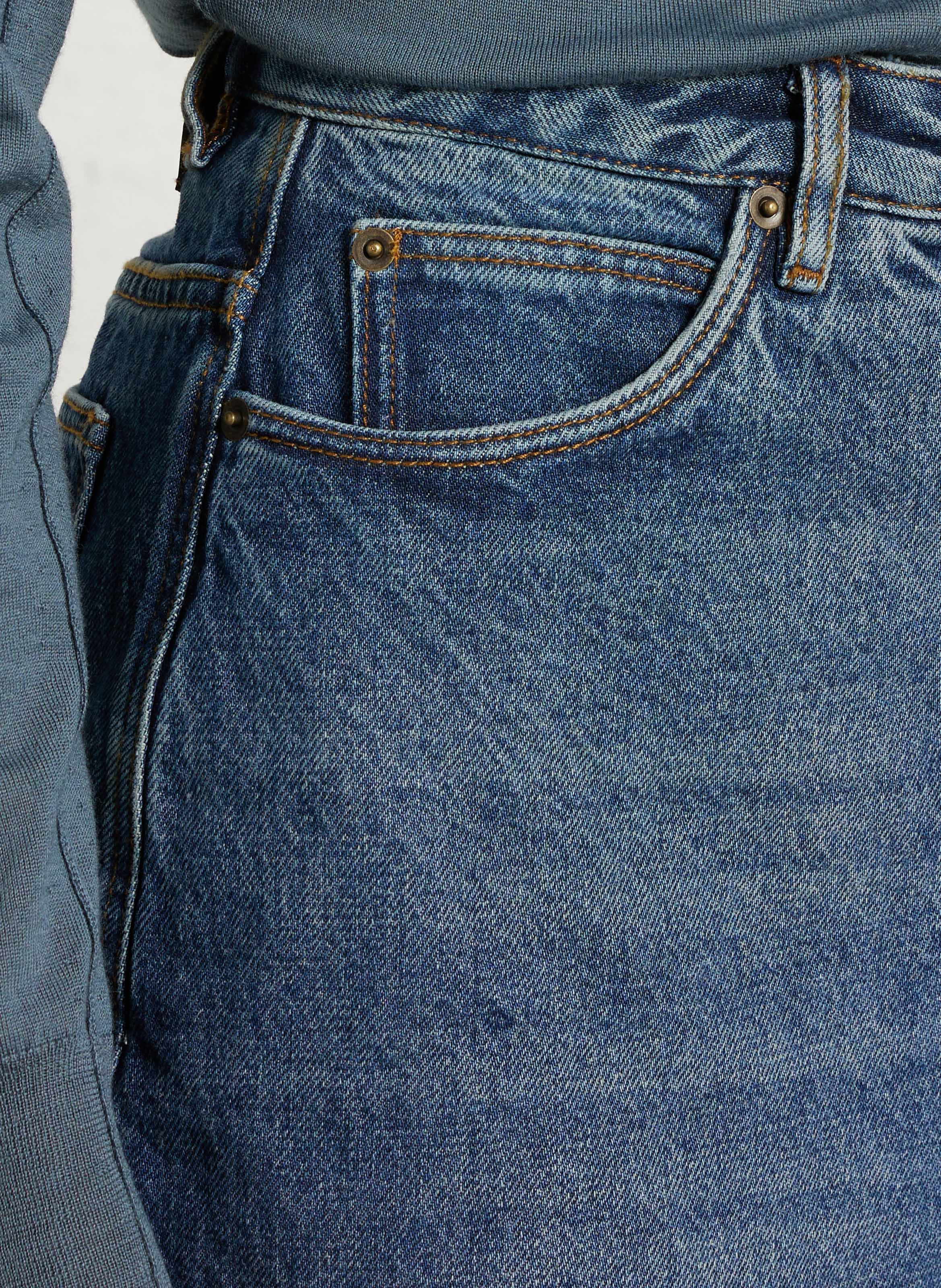 Jupe midi évasée en denim halo SOEUR Bleu