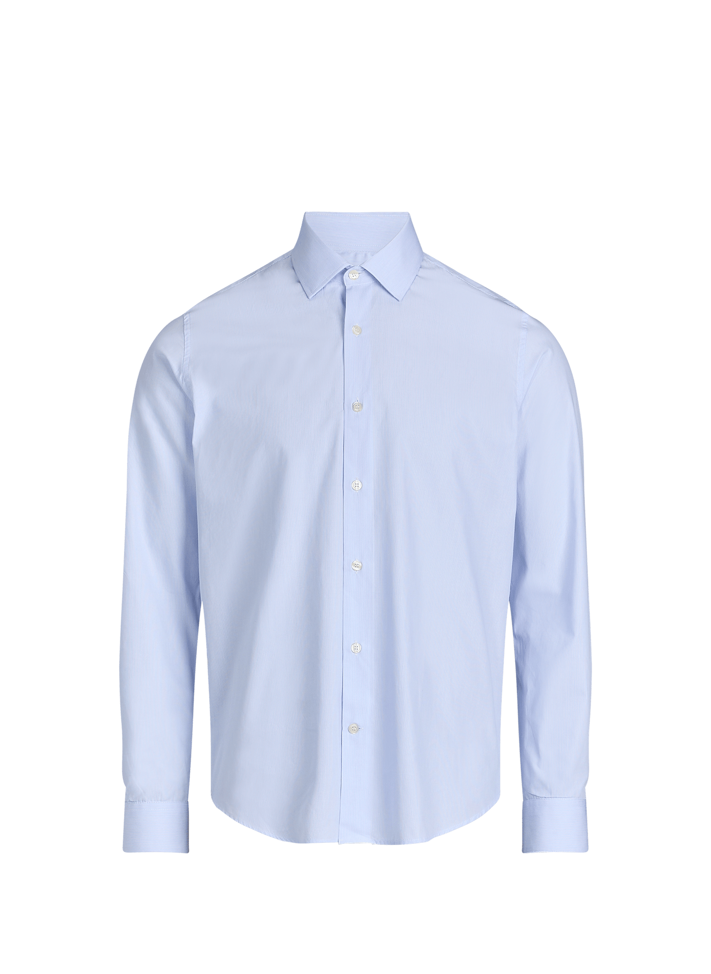 Chemise unie à manches longues en coton LAFAURIE Blanc