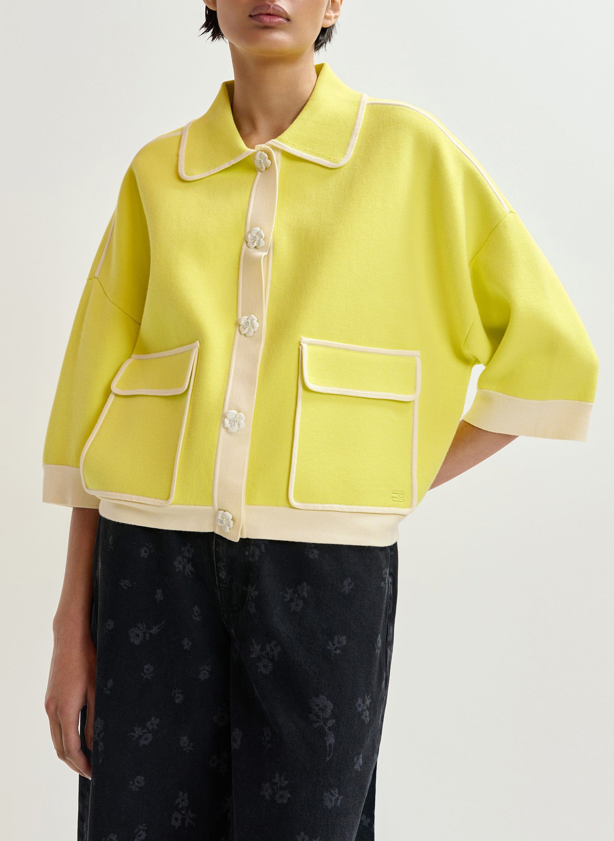 Gilet col classique jugly ESSENTIEL ANTWERP Jaune