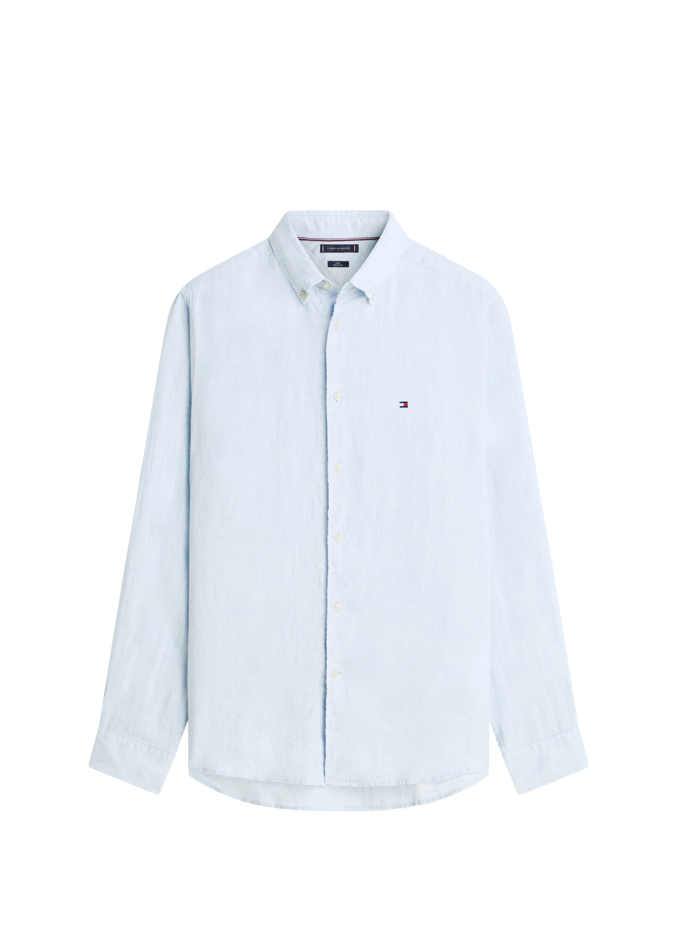 Chemise droite en lin TOMMY HILFIGER Bleu