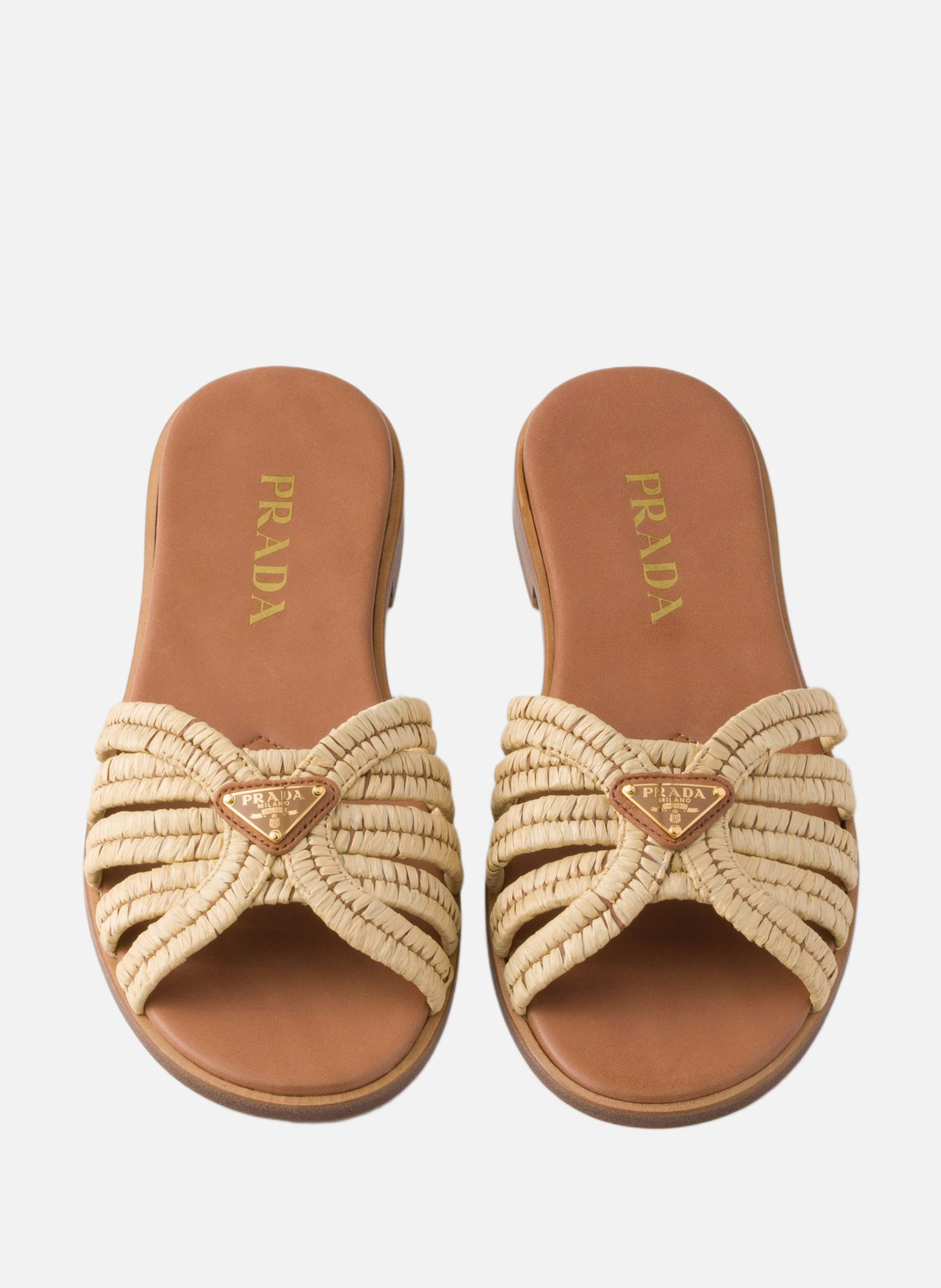 Mules en crochet PRADA Beige