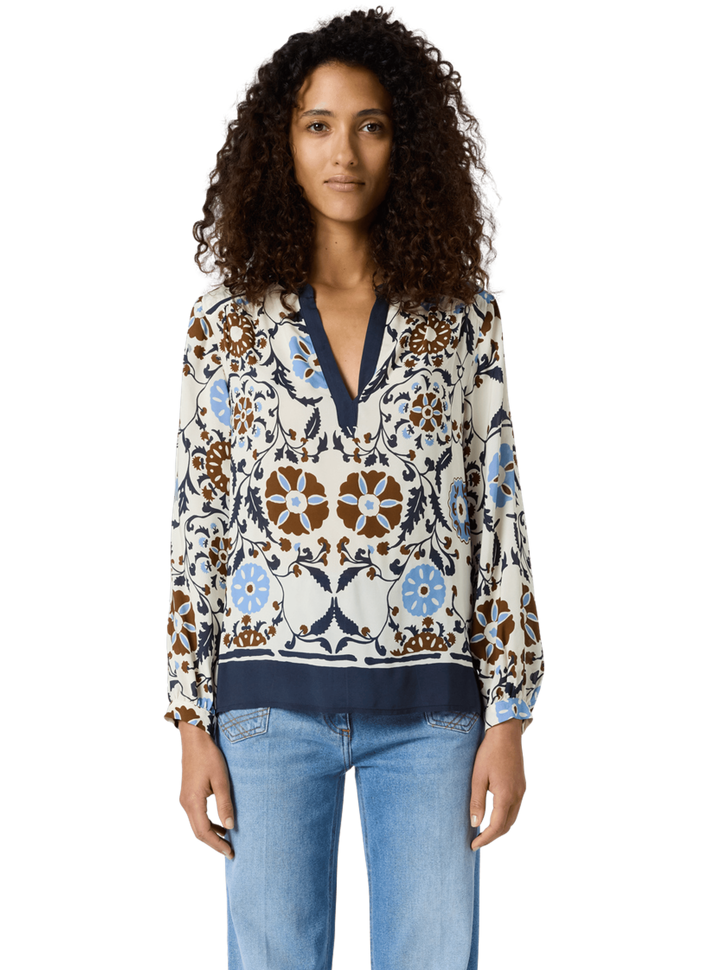 Blouse fluide imprimée - crystelle GERARD DAREL Beige
