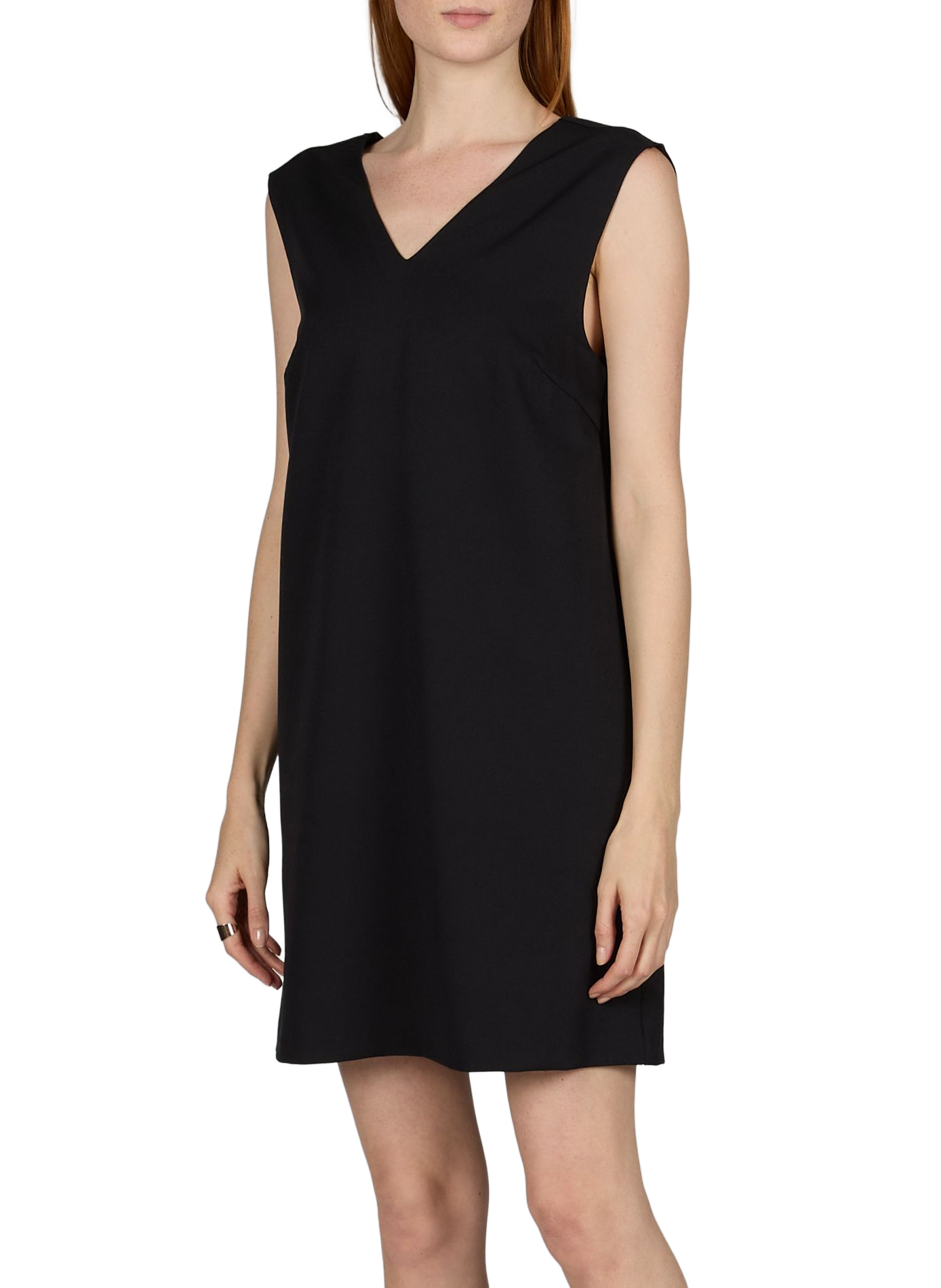 Robe sans manches à col V VILA Noir