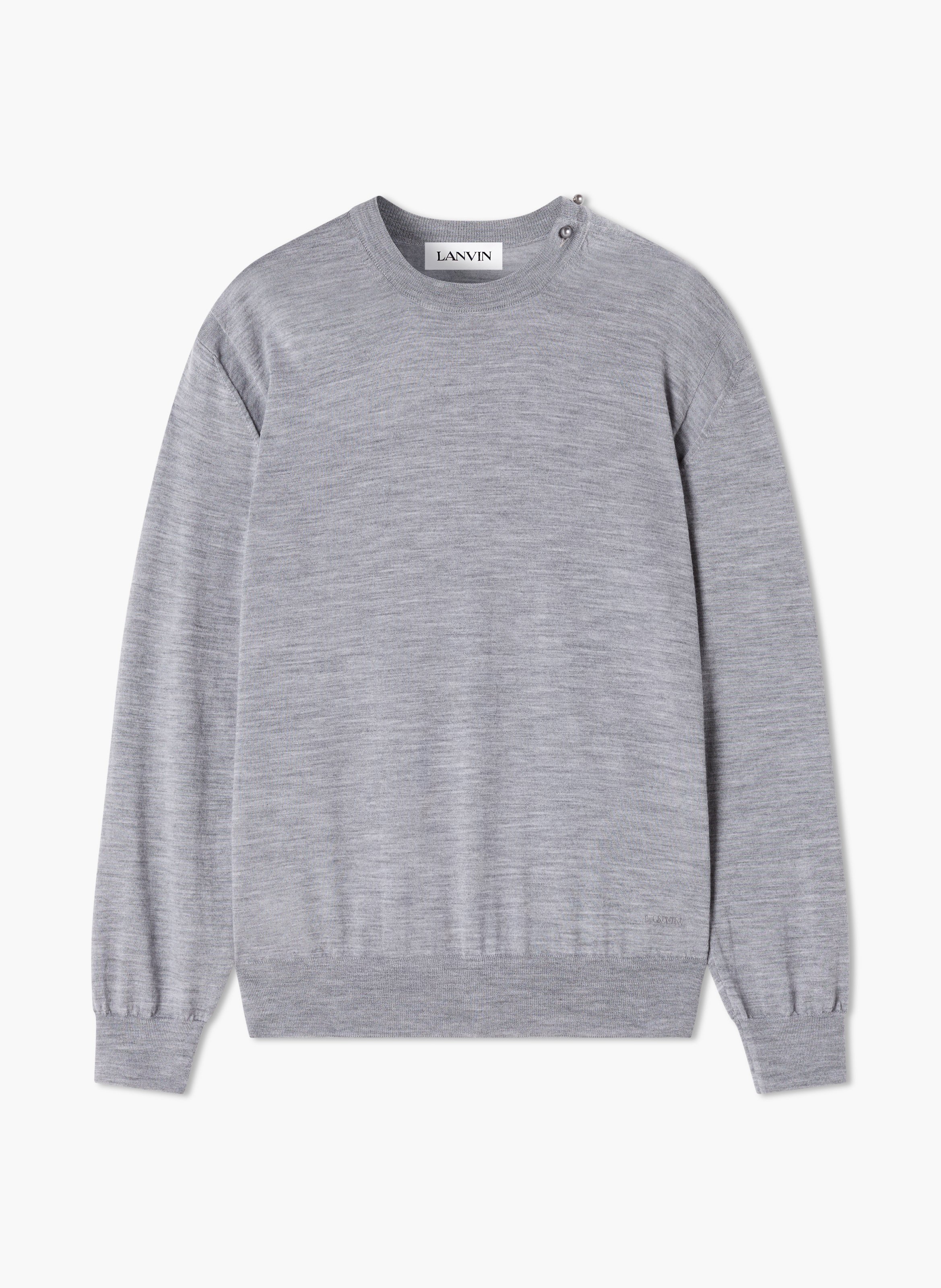 Pull en laine mérinos LANVIN Gris