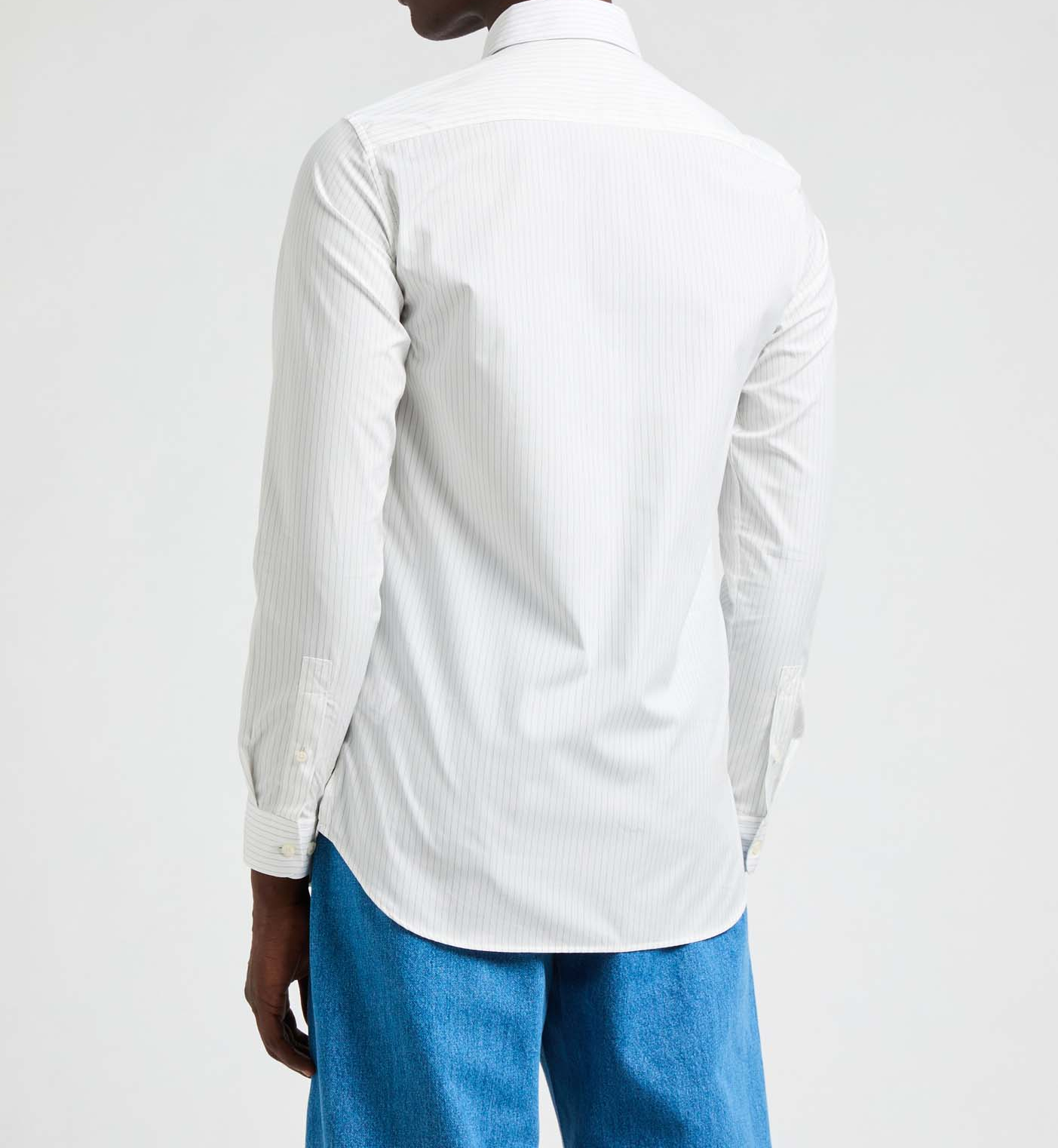 Striped slim fit shirt in poplin Fayure AU PRINTEMPS PARIS White