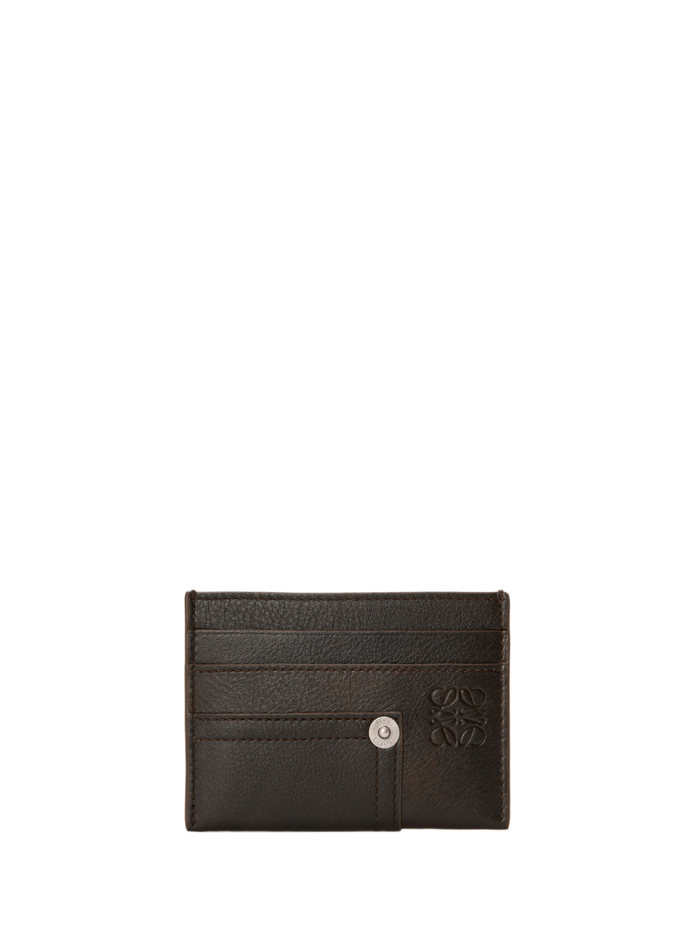 Porte-cartes simple Panta en cuir de veau brillant LOEWE Marron