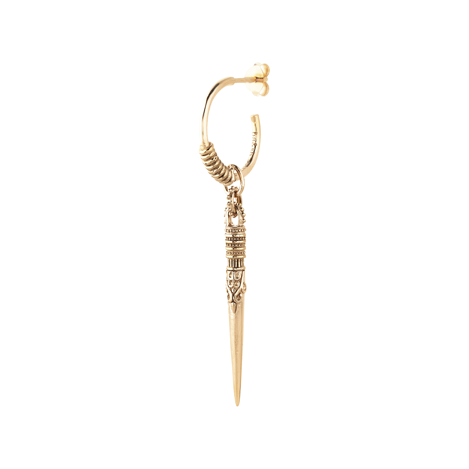 Boucle d'oreille en argent massif olivia BA&SH Doré