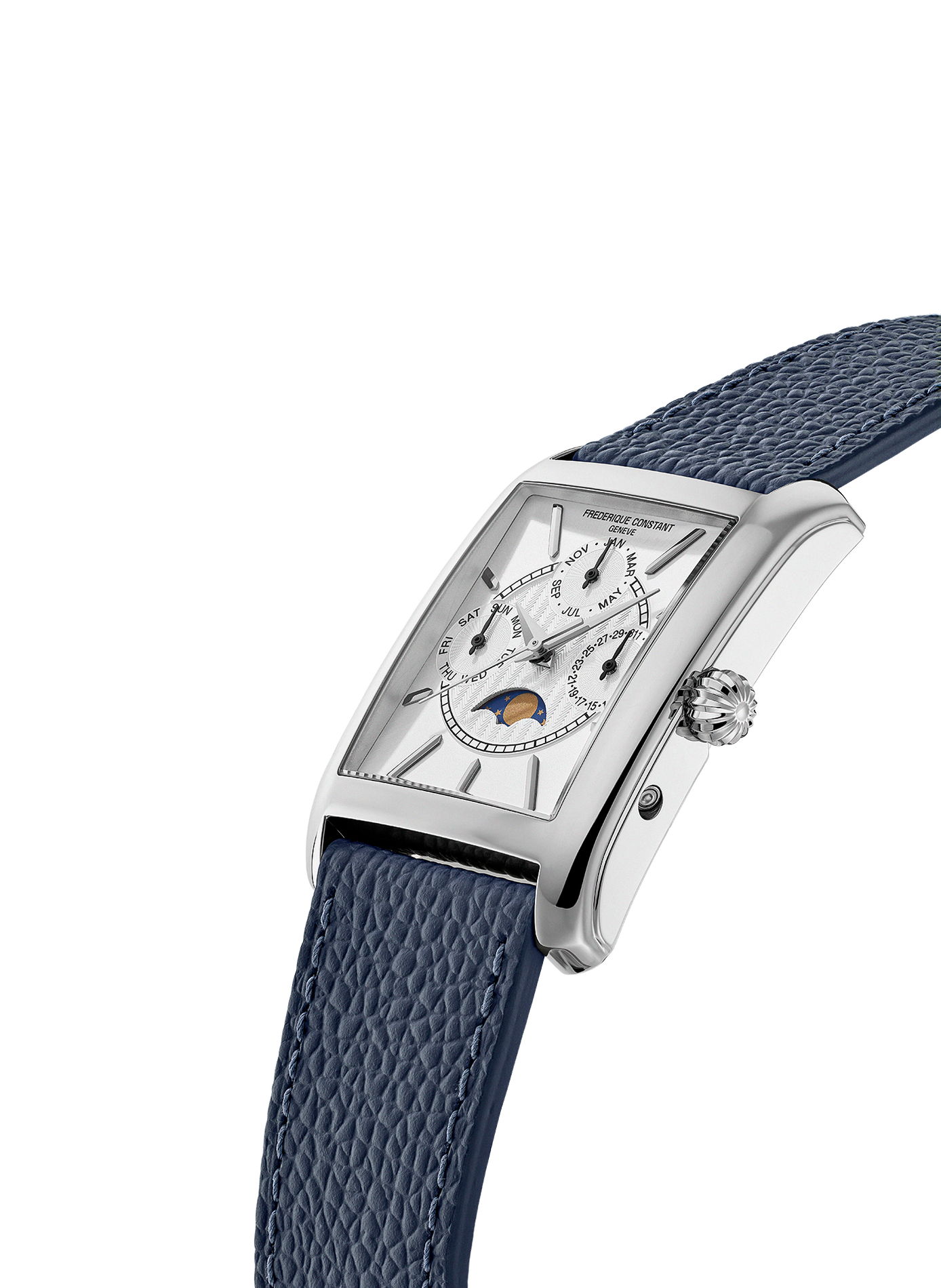Montre quartz en cuir de veau FREDERIQUE CONSTANT Blanc