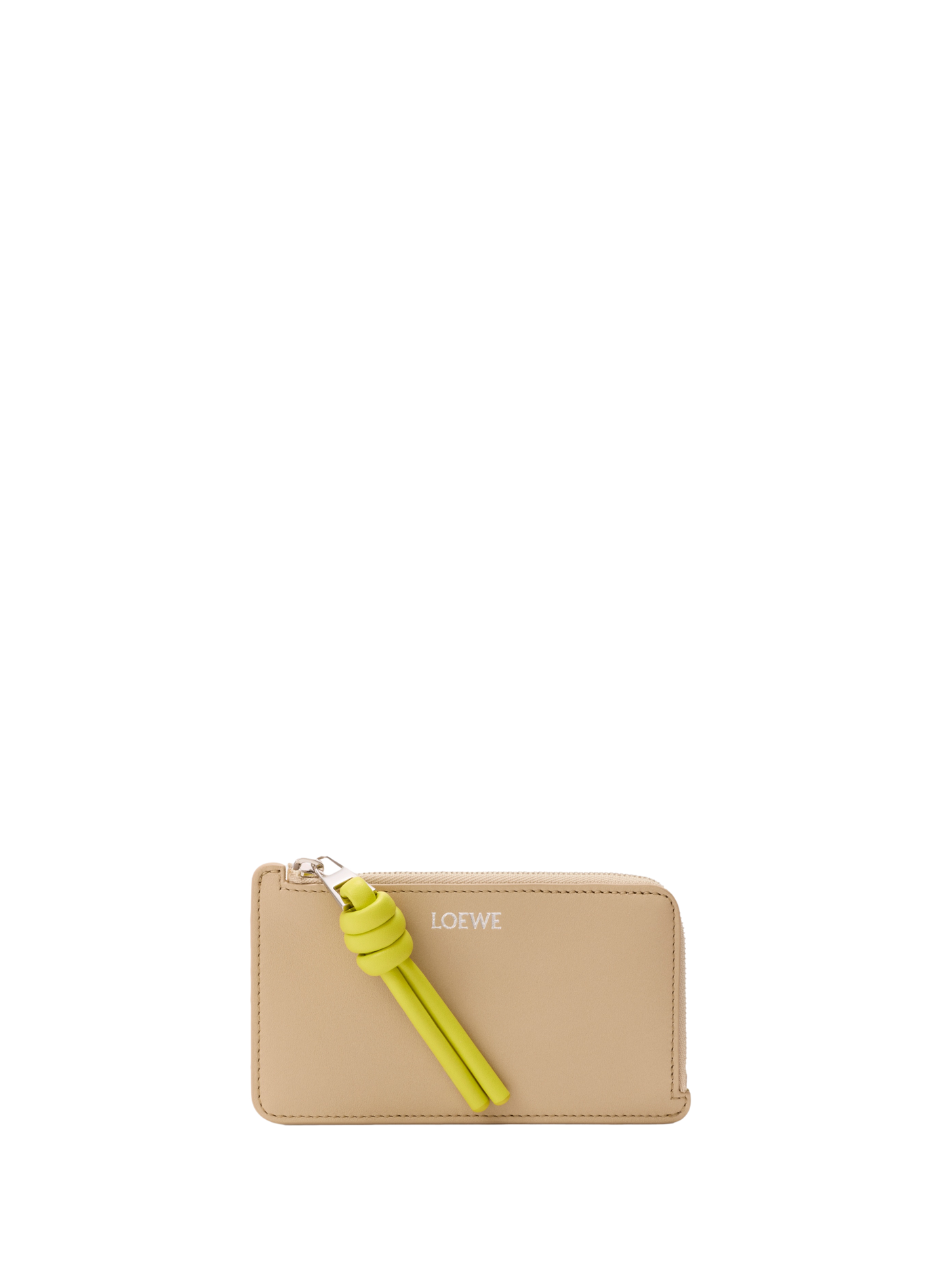 Card holder and coin purse Knot in shiny nappa calf leather. LOEWE Beige