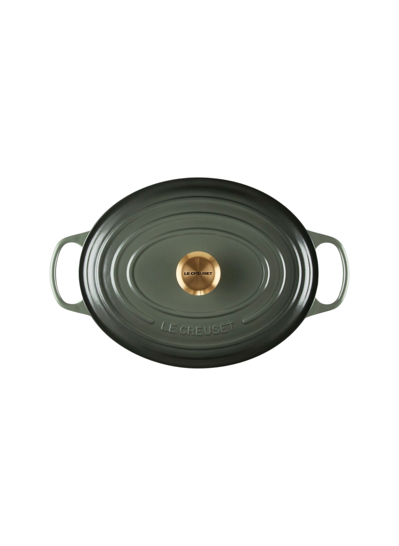Ovale gusseiserner Schmortopf mit Emaillebeschichtung LE CREUSET Grun