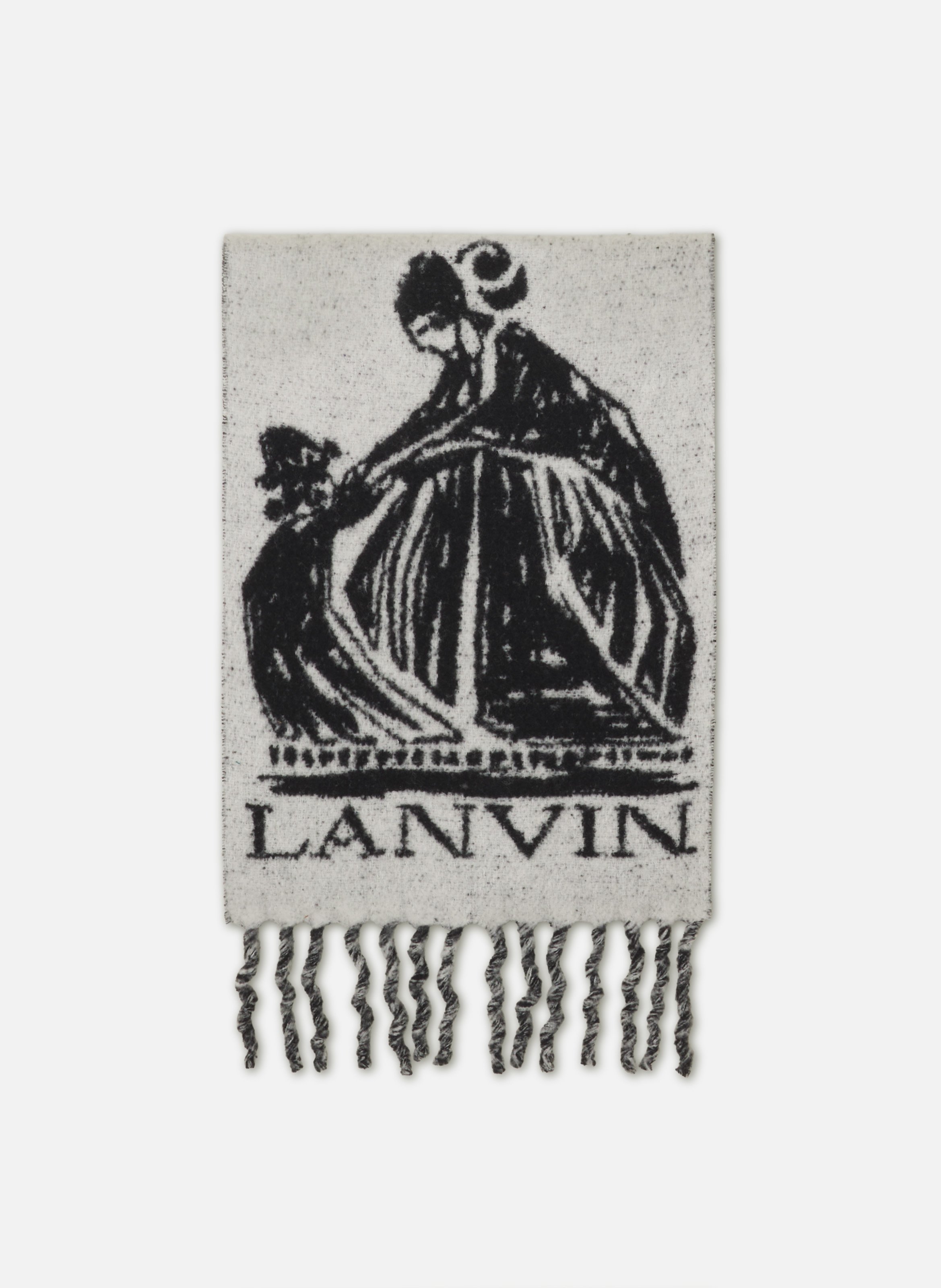 Écharpe la mere et l'enfant en laine LANVIN Blanc