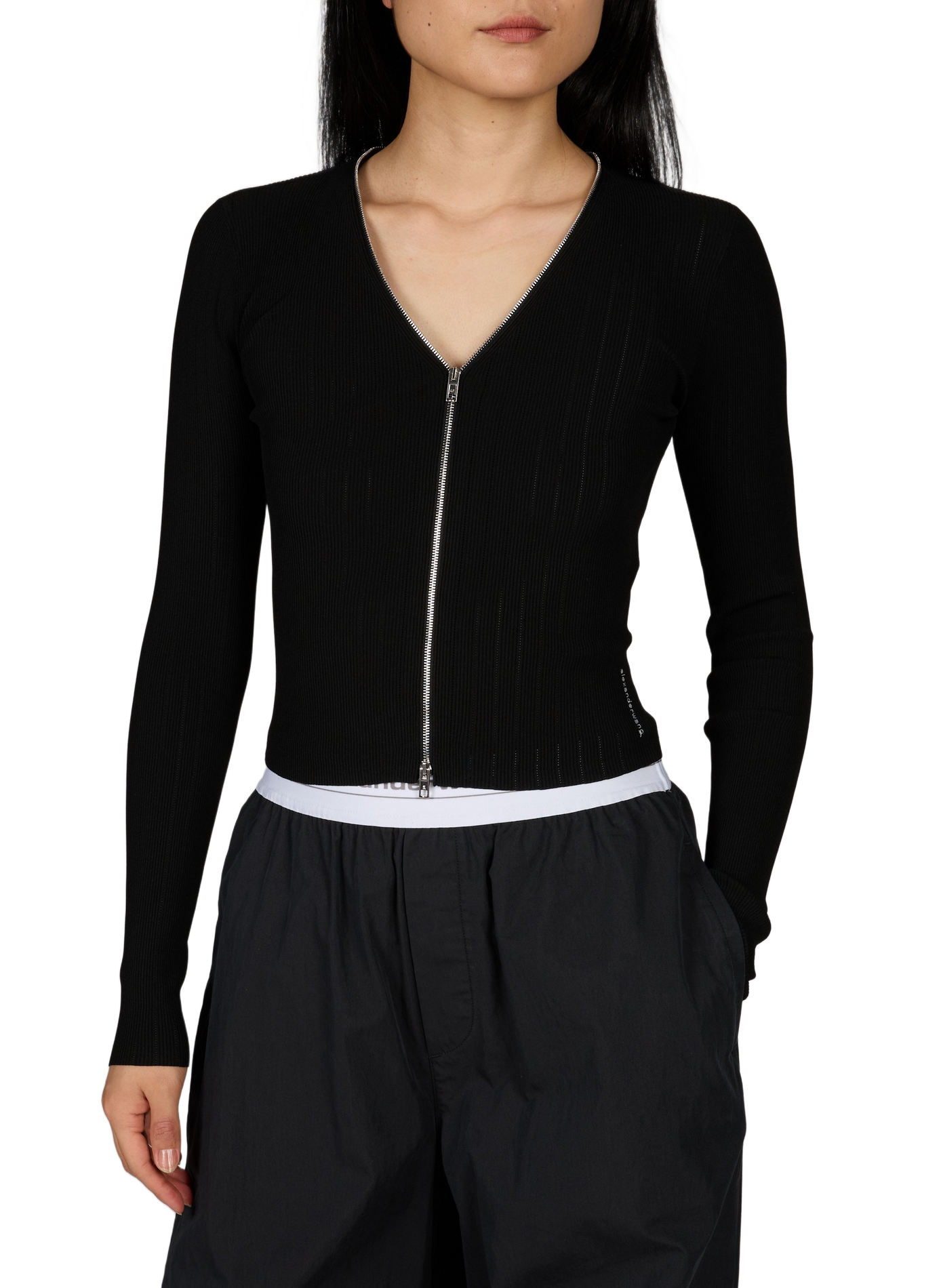 Rechte vest met V-hals ALEXANDER WANG Zwart
