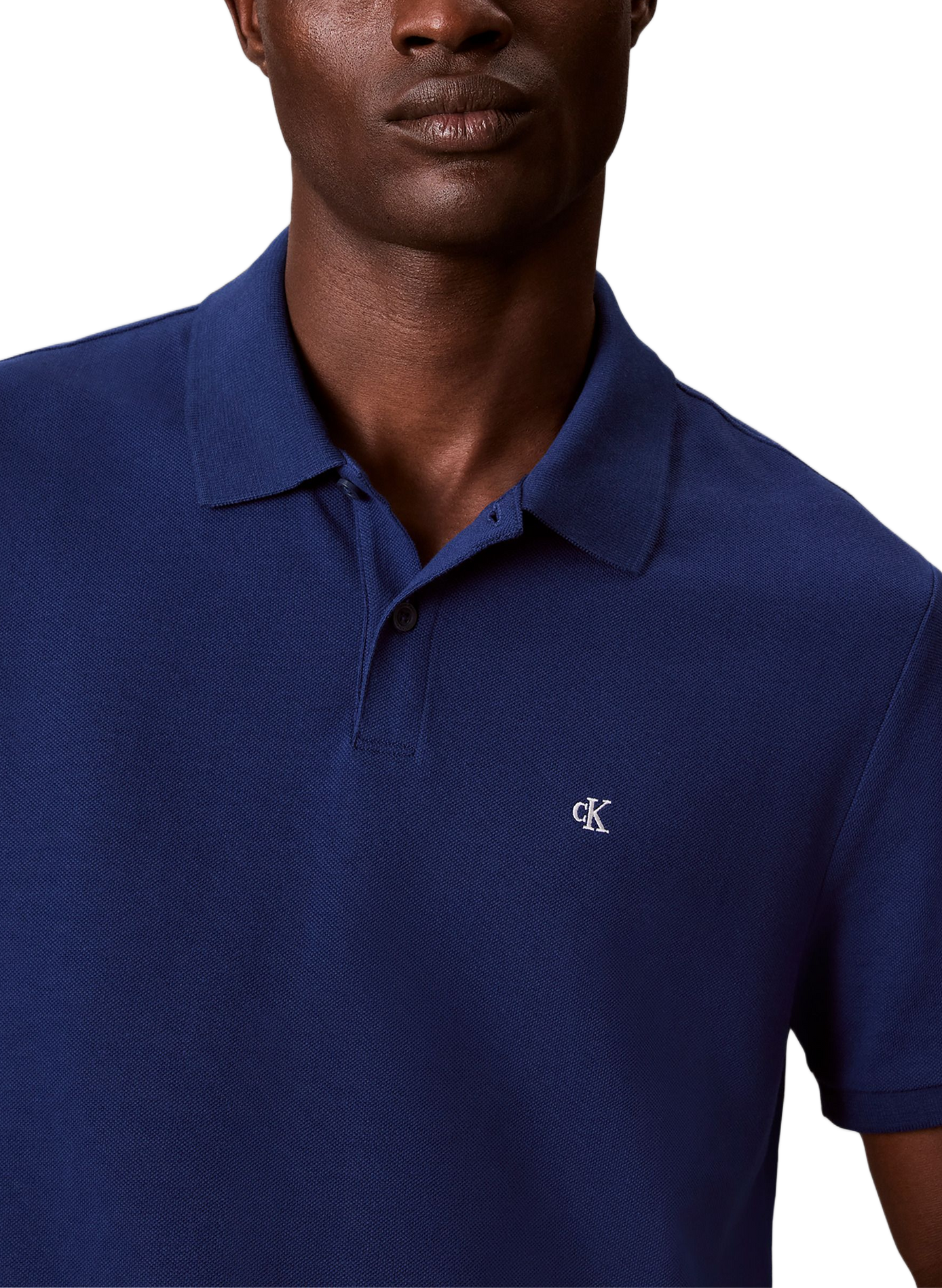 Katoenen poloshirt met korte mouwen CALVIN KLEIN Blauw
