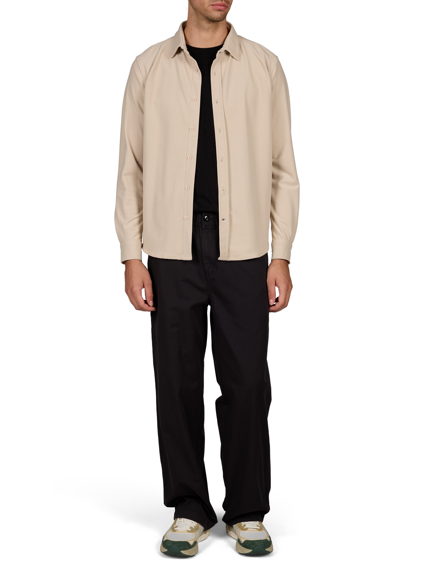 Straight shirt in corduroy velvet effect 1789 CALA Beige