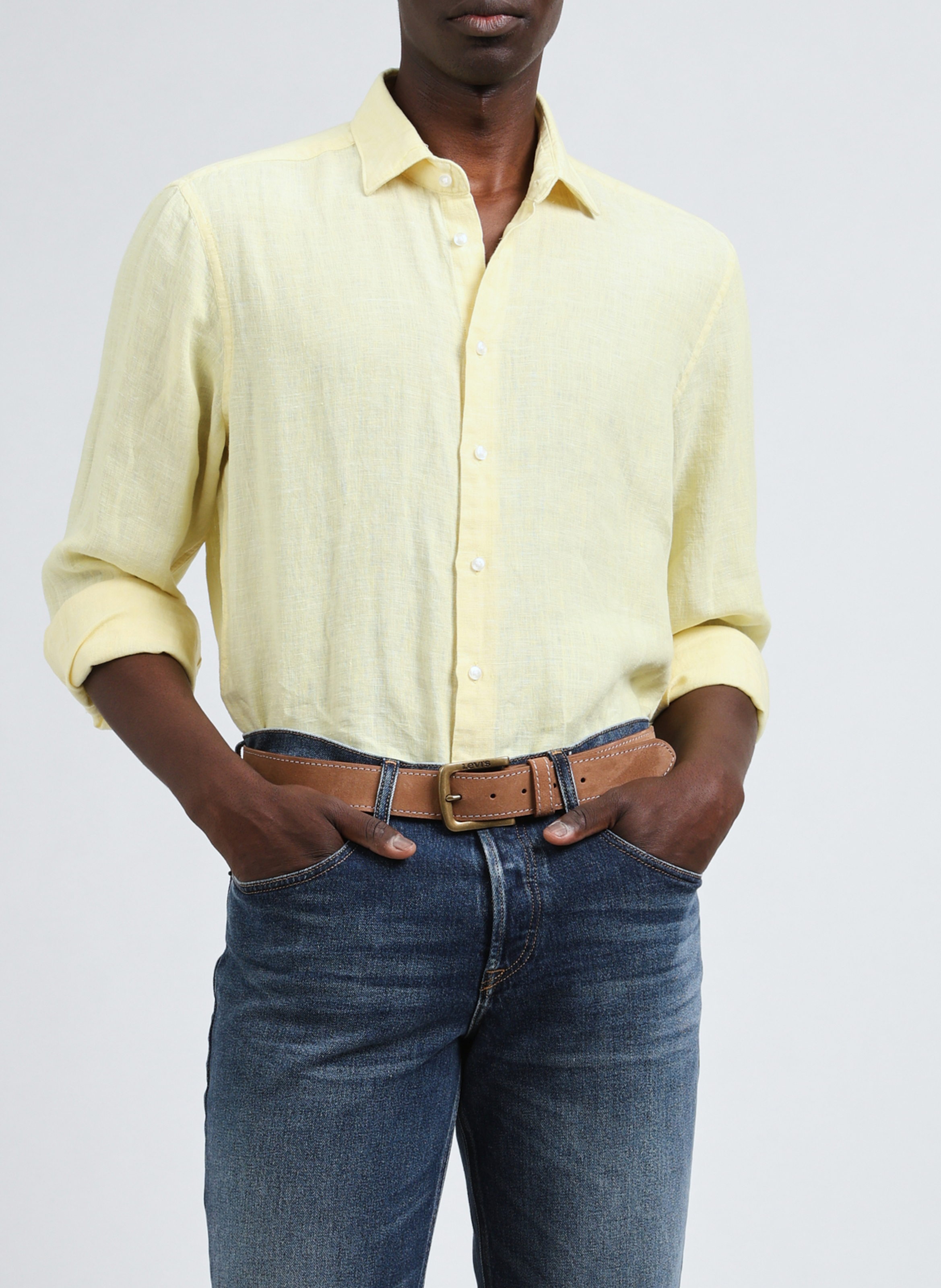 Suede leather belt LEVIS ACCESSOIRES Brown