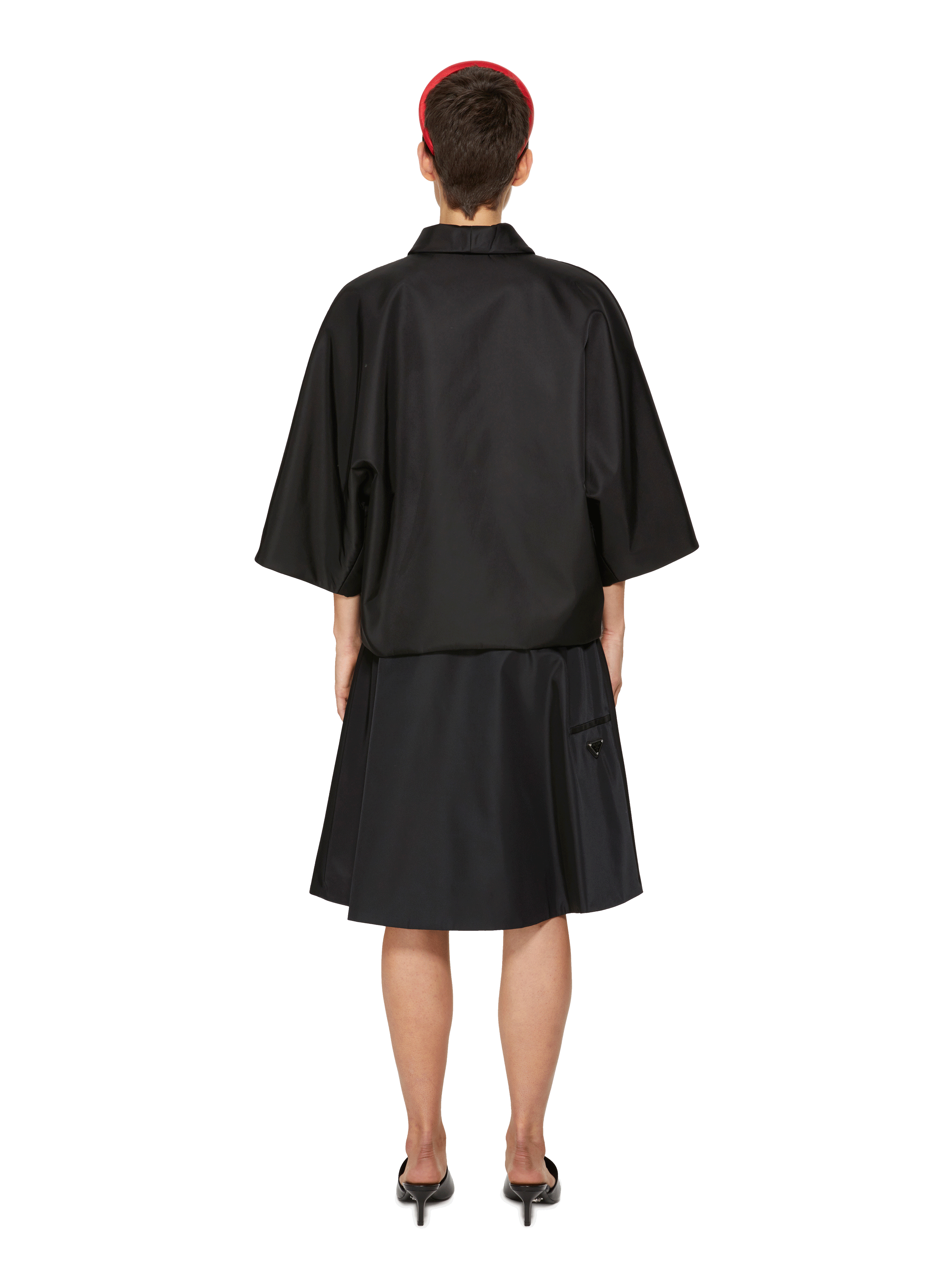 Re-Nylon Cape Jacket PRADA Black