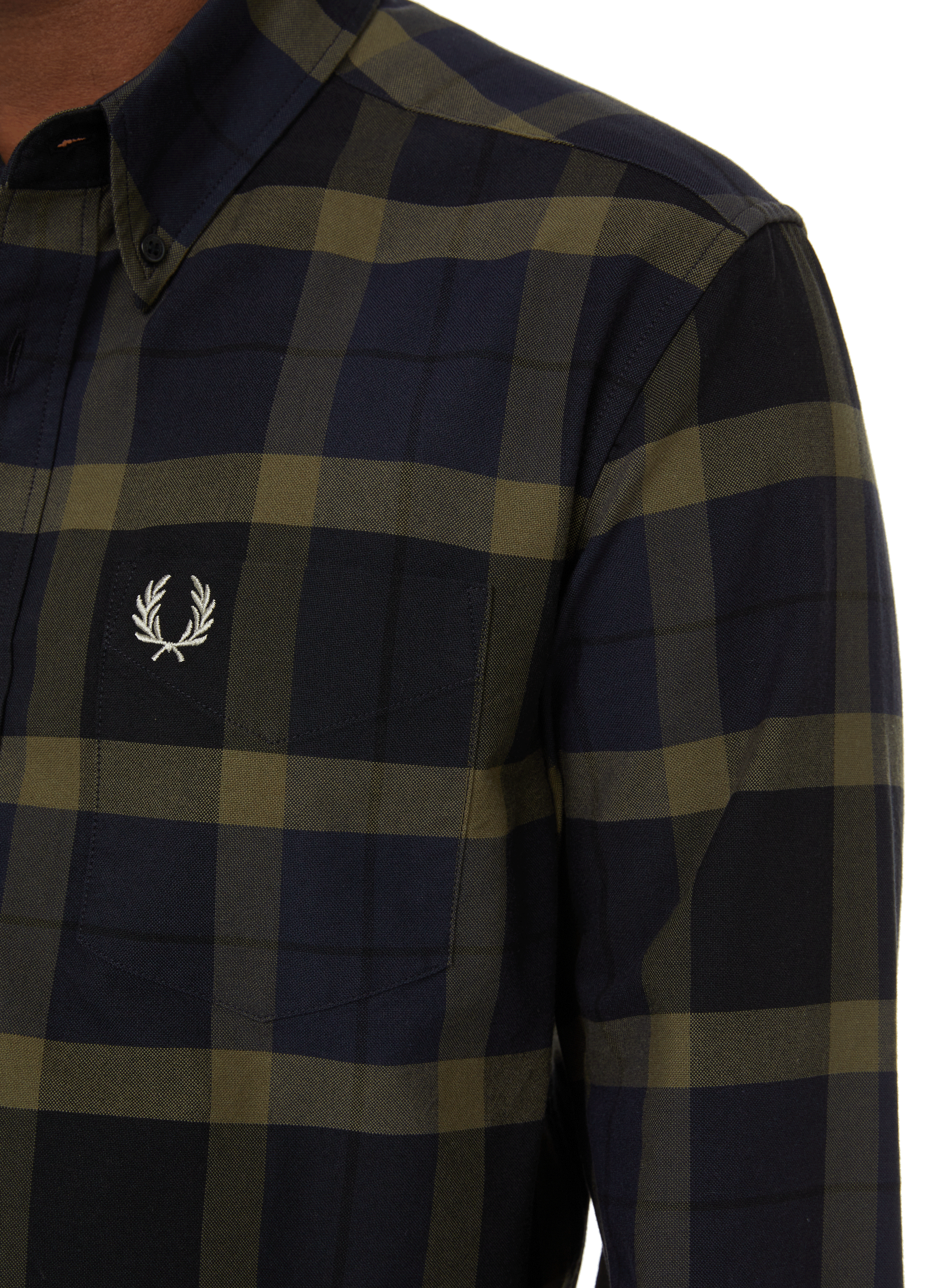 Cotton check shirt FRED PERRY Green