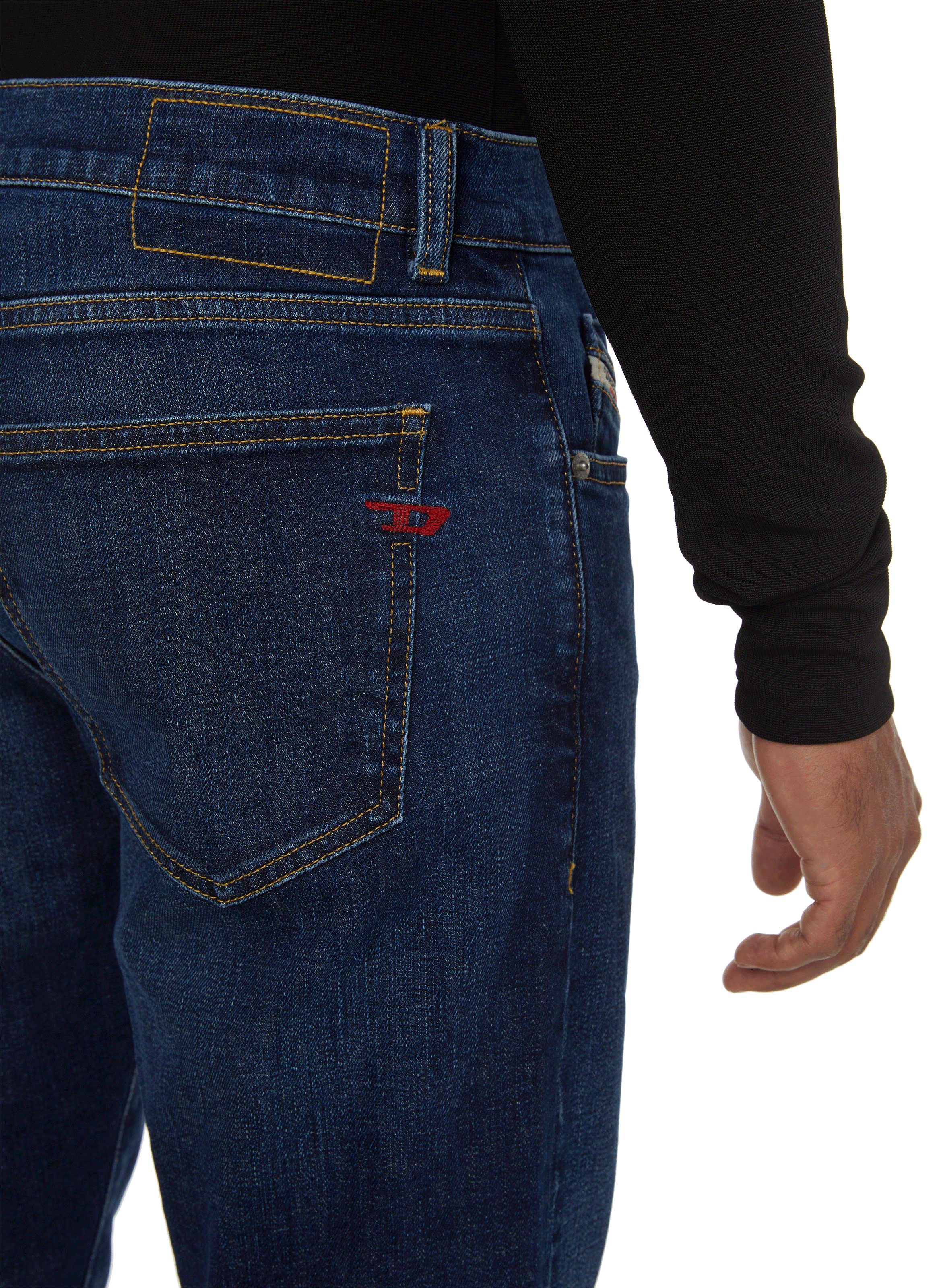 Jean slim en coton  DIESEL Bleu