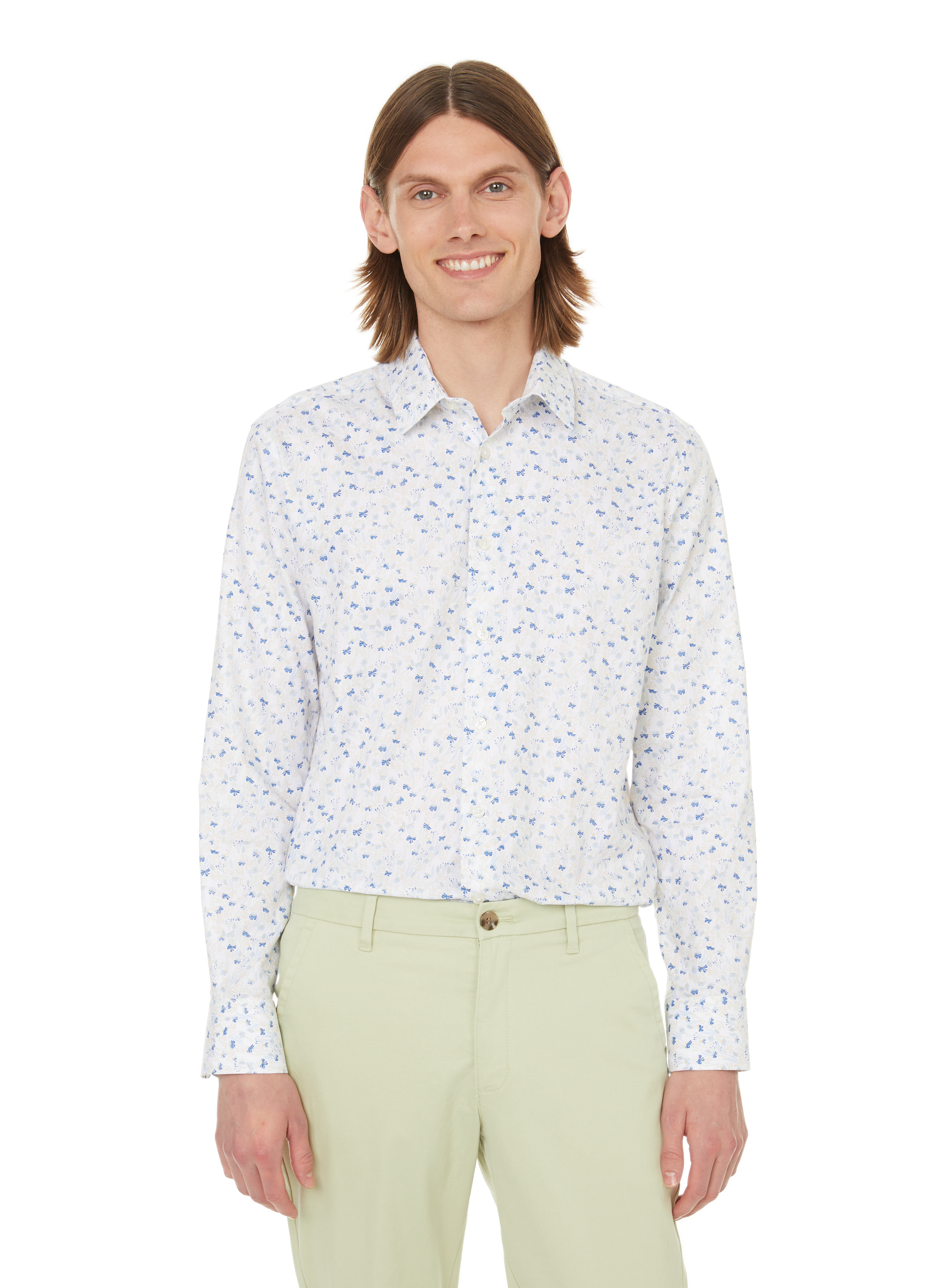 SELECTED Chemise imprimée en coton  Blanc