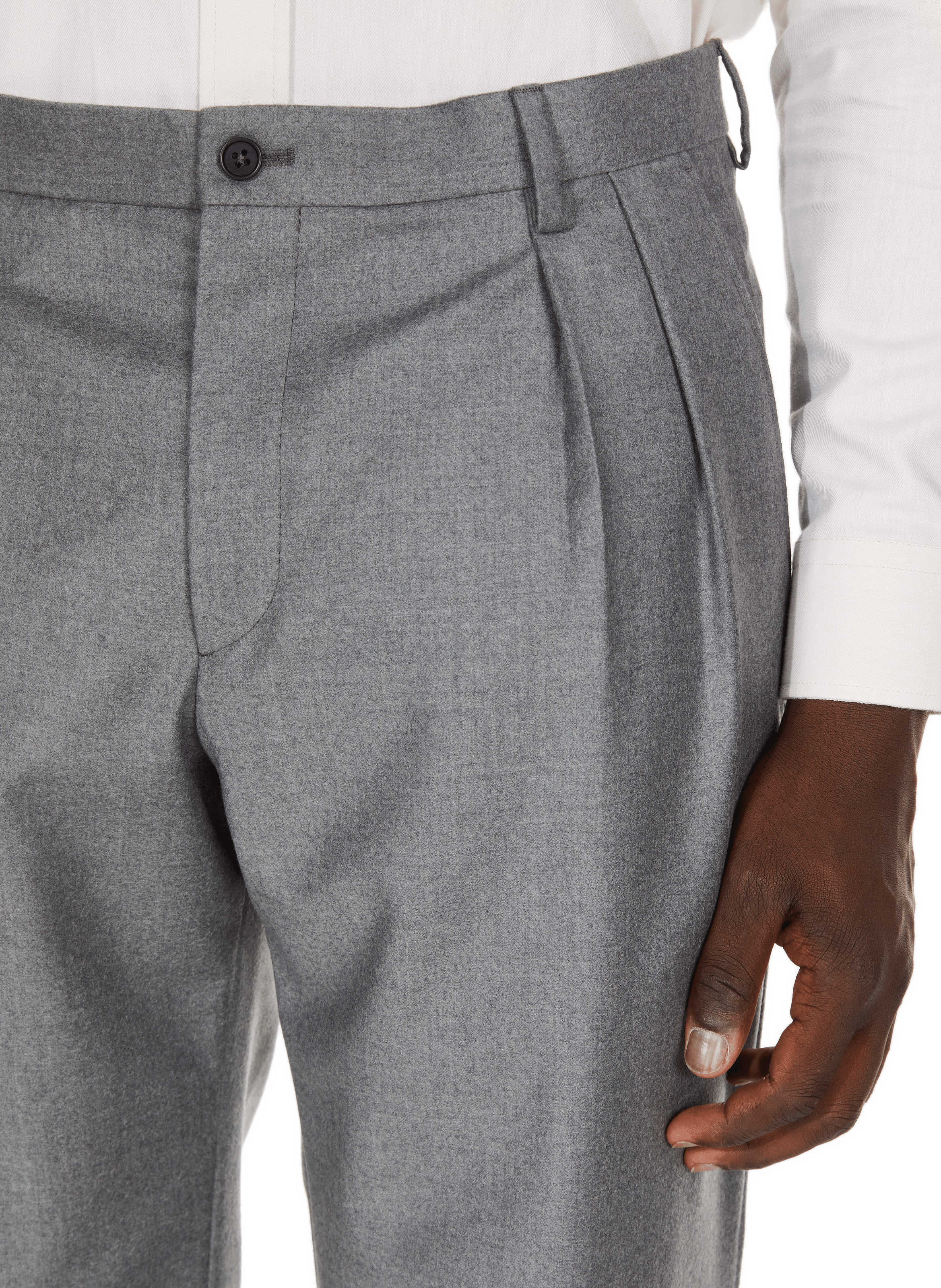 Cropped wool trousers SAISON 1865 Grey
