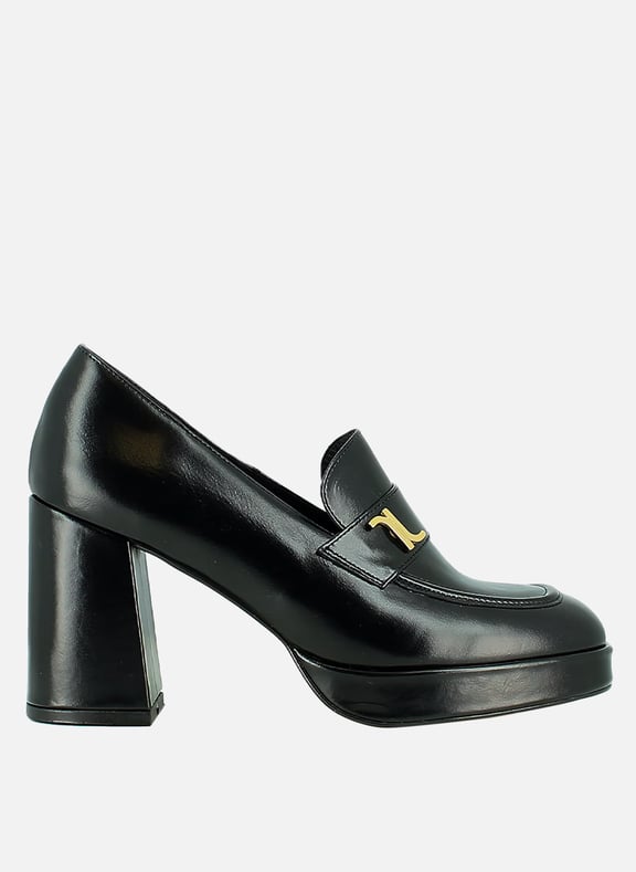 Mocassins monogramme en cuir violon Noir by JONAK JONAK Mocassins monogramme en cuir violon Noir