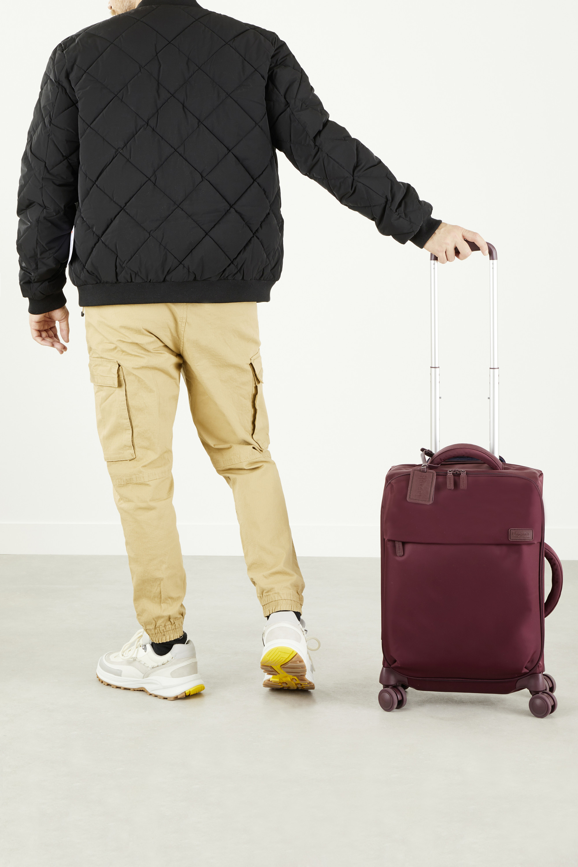 Plume valise 4 roues taille s LIPAULT PARIS Rouge