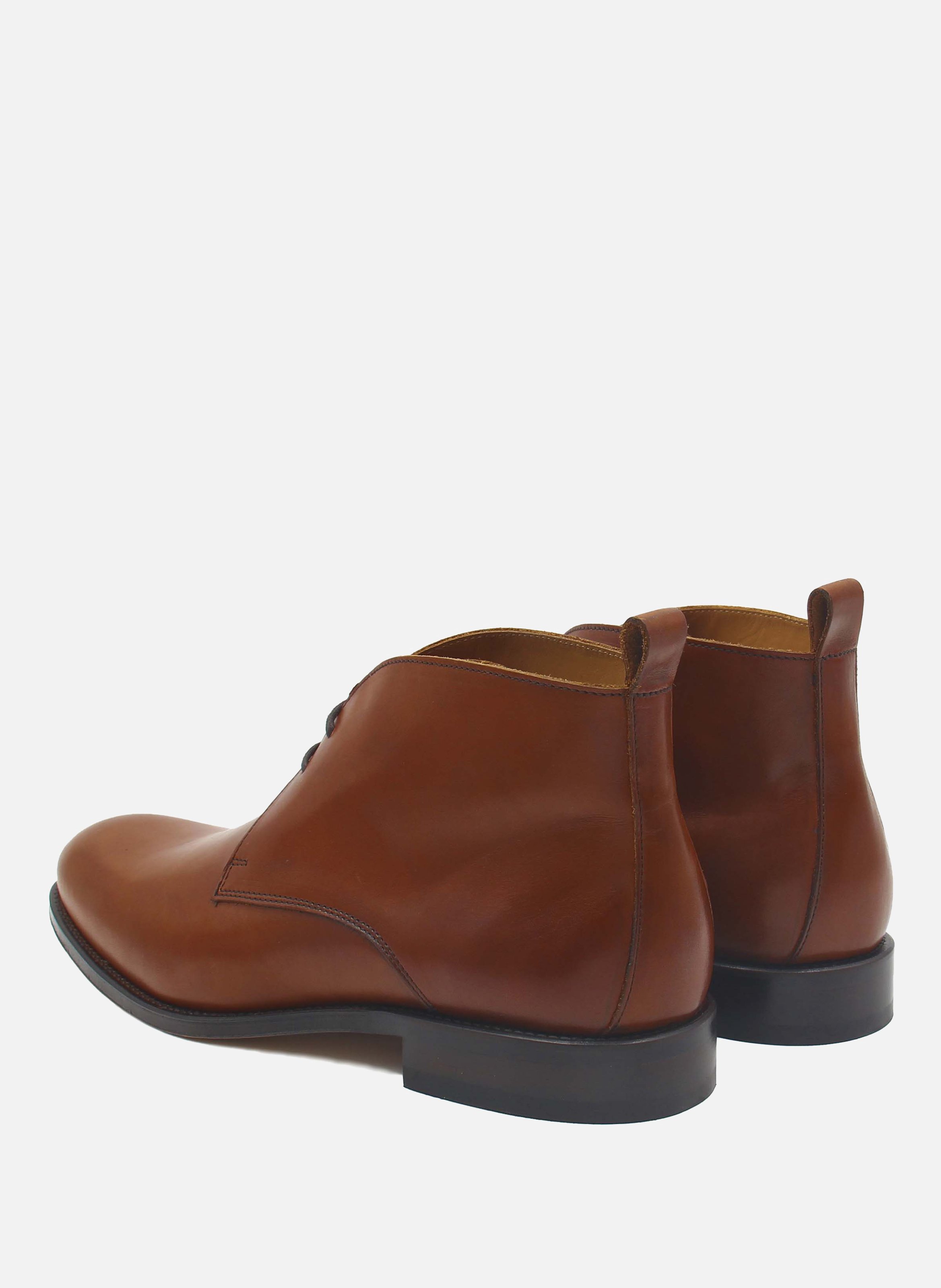 Desert boots cuir lisse JULES & JENN Marron