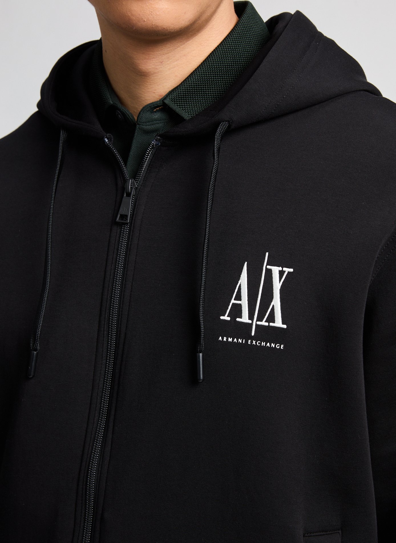 Zip-up hoodie sweatshirt Black