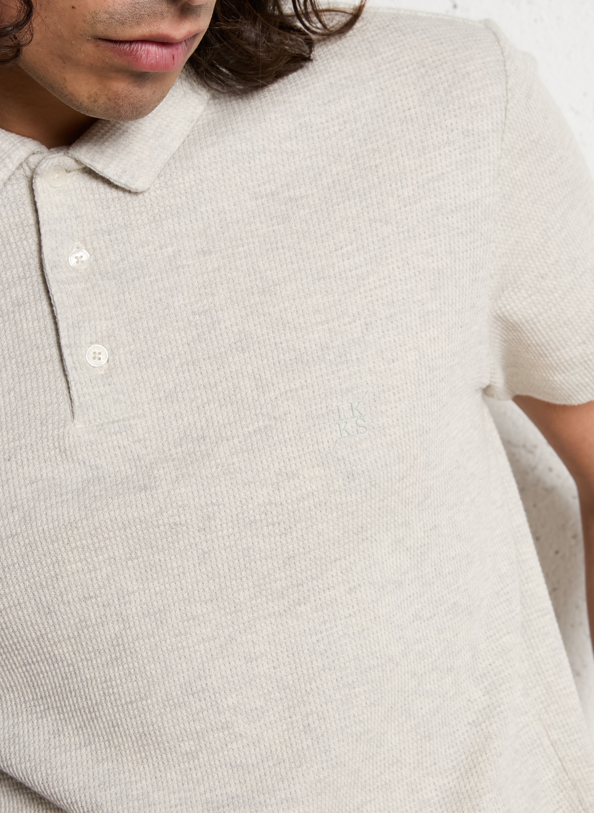 Polo regular manches courtes IKKS Gris