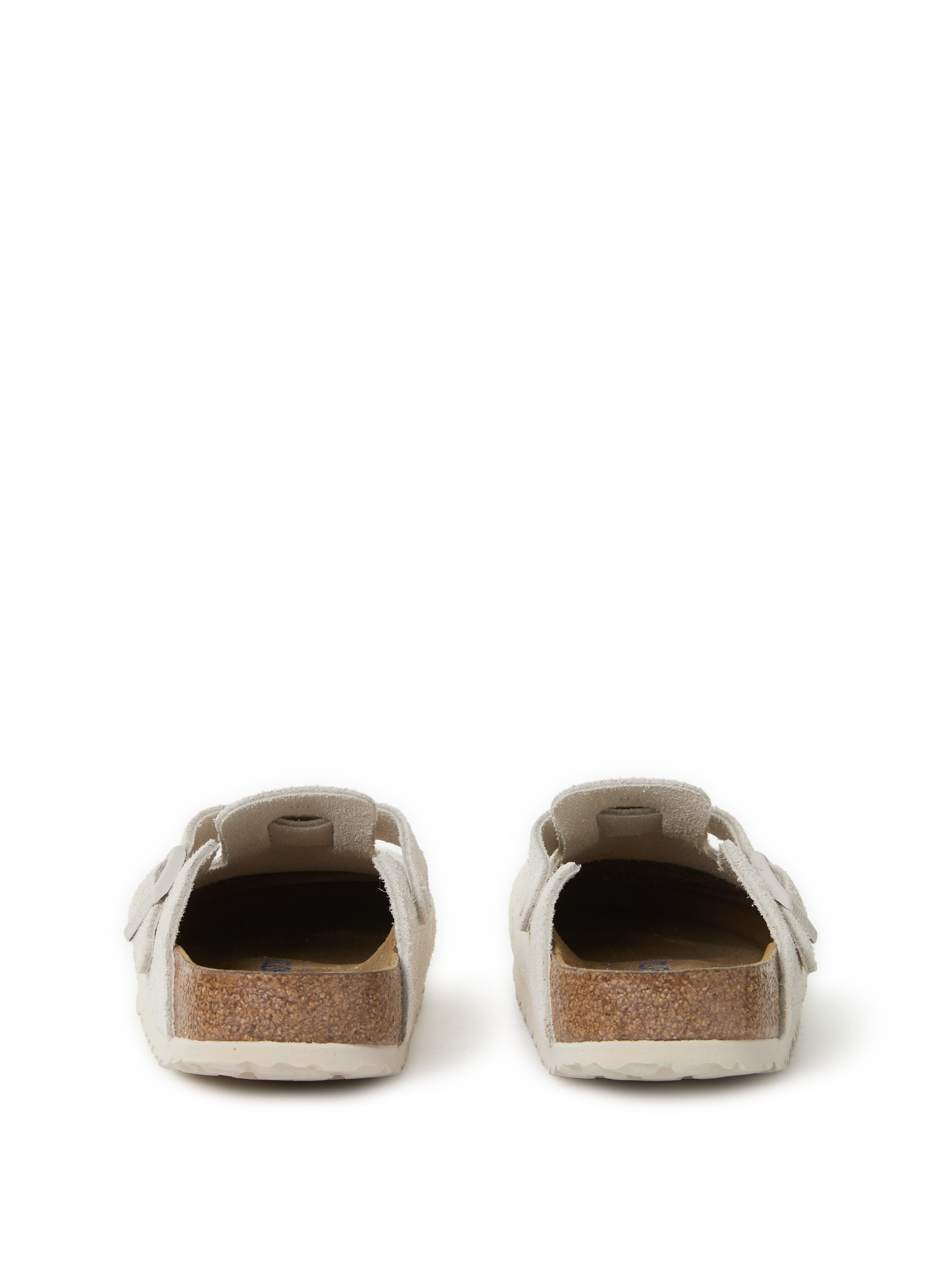 Boston Big Buckle Leather Mules BIRKENSTOCK White