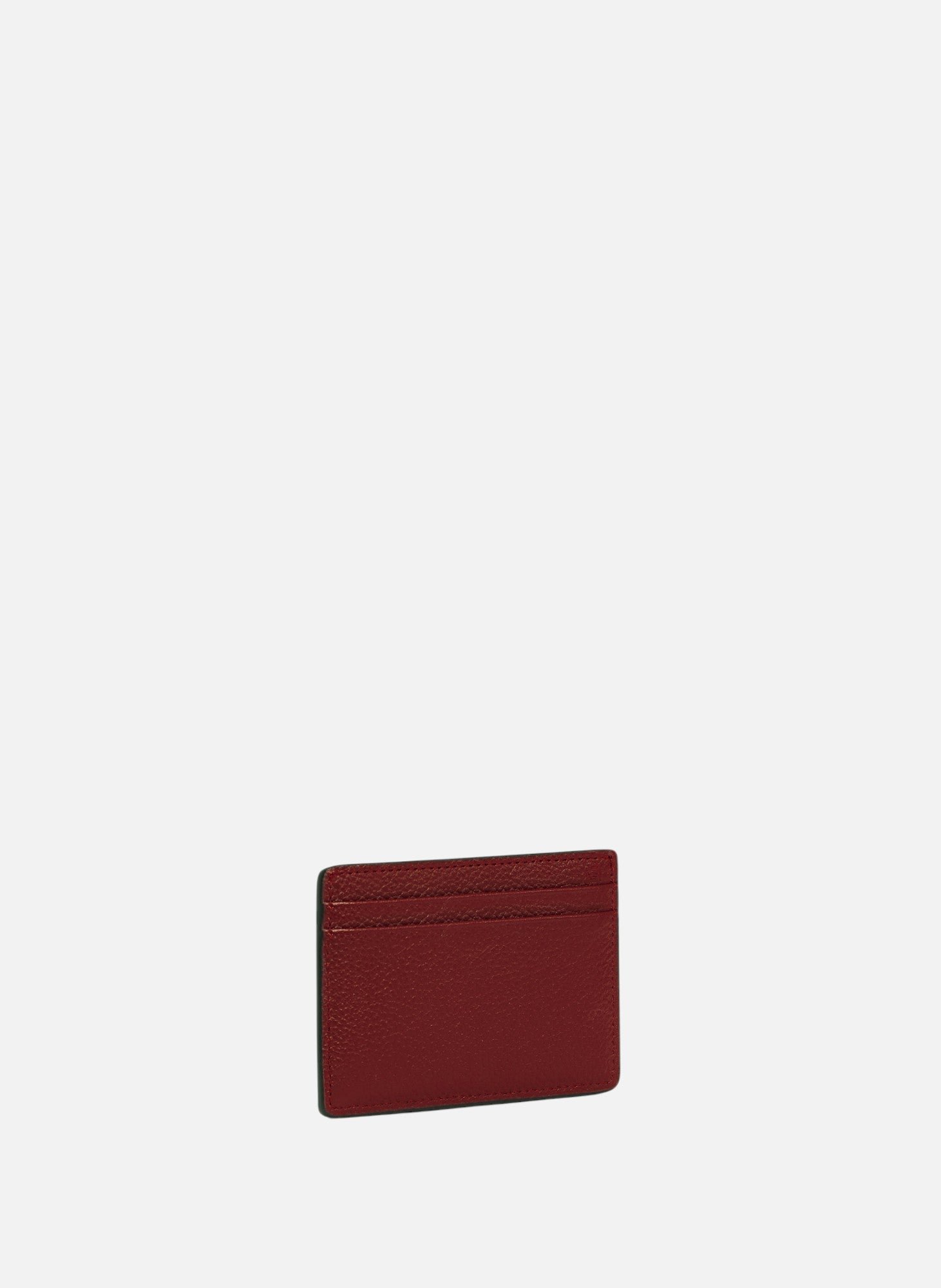Porte cartes emile en cuir grainé LE TANNEUR Rouge