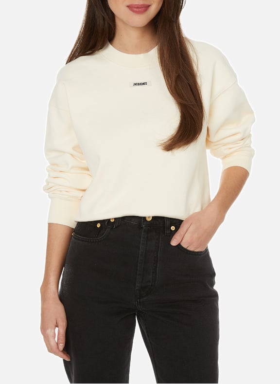 Le Sweatshirt Gros Grain sweatshirt Beige by JACQUEMUS JACQUEMUS Le Sweatshirt Gros Grain sweatshirt Beige
