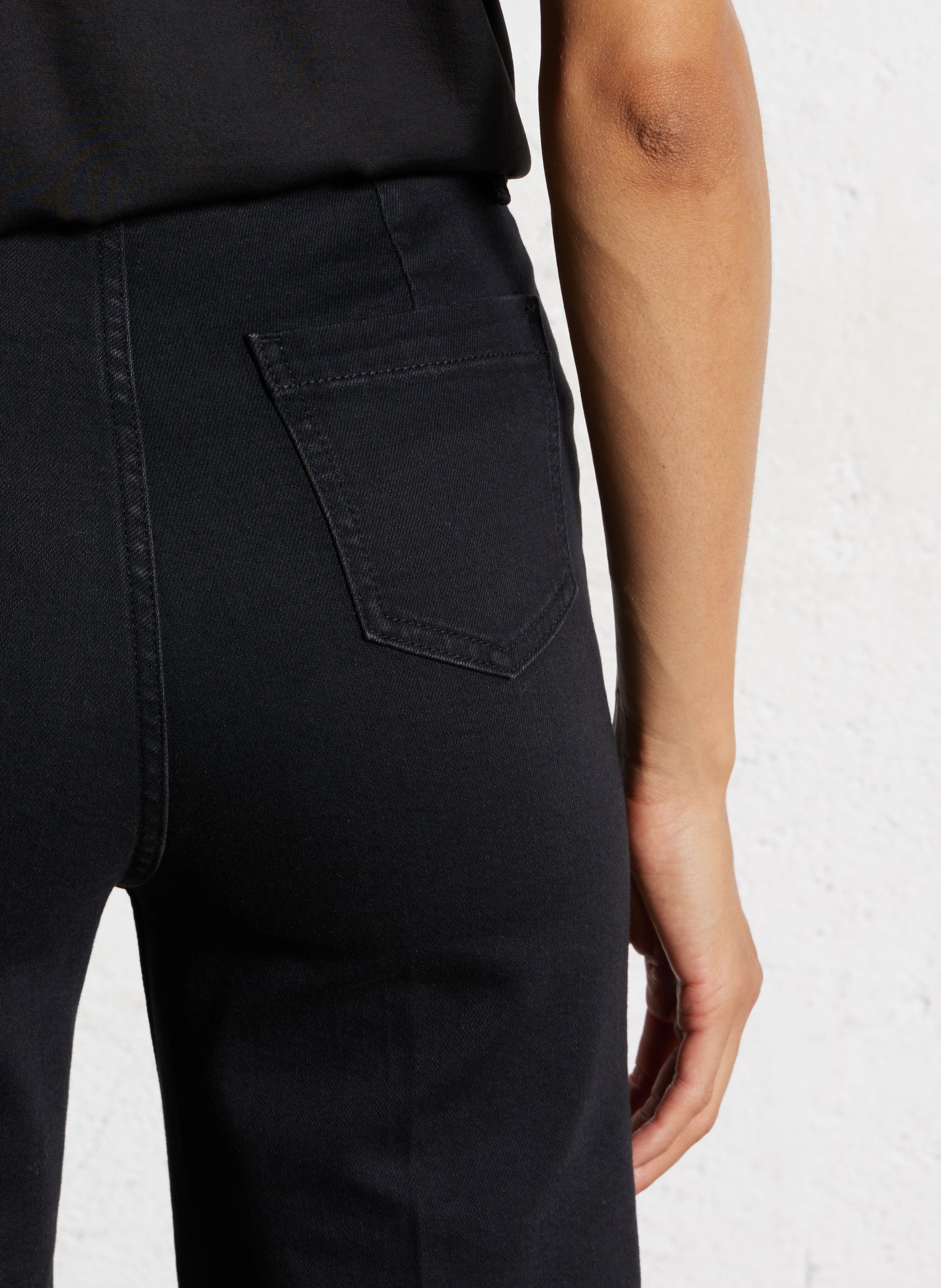 Jean droit en coton mélangé luna MAISON 123 Noir