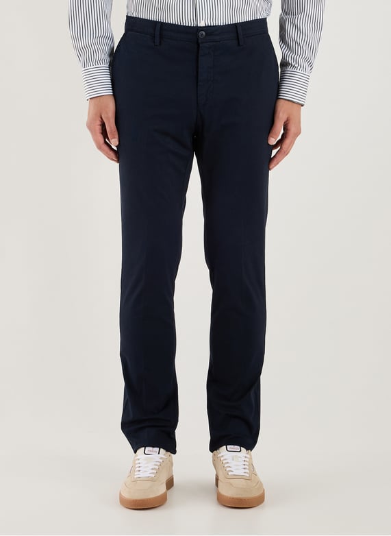 Pantalon slim en coton mélangé | Bleu by HACKETT Pantalon slim en coton mélangé Bleu